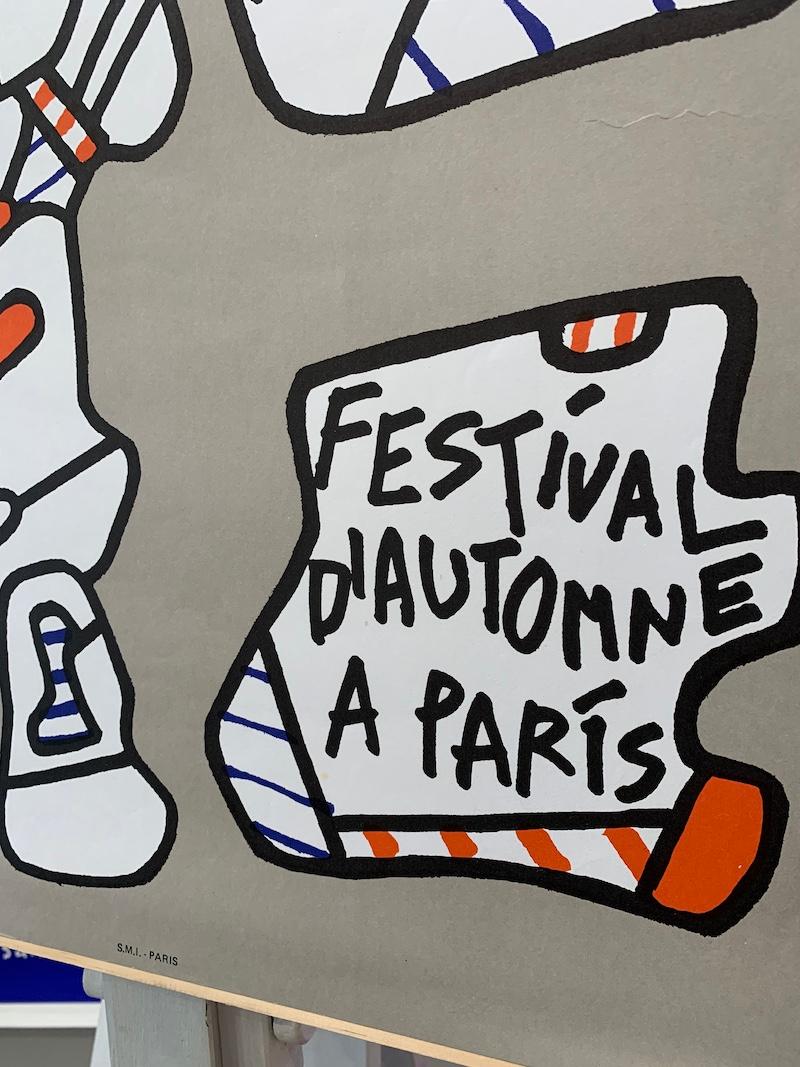 Jean Dubuffet, 'Festival D'automne a Paris' Original Vintage Exhibition Poster Bon état - En vente à Melbourne, Victoria
