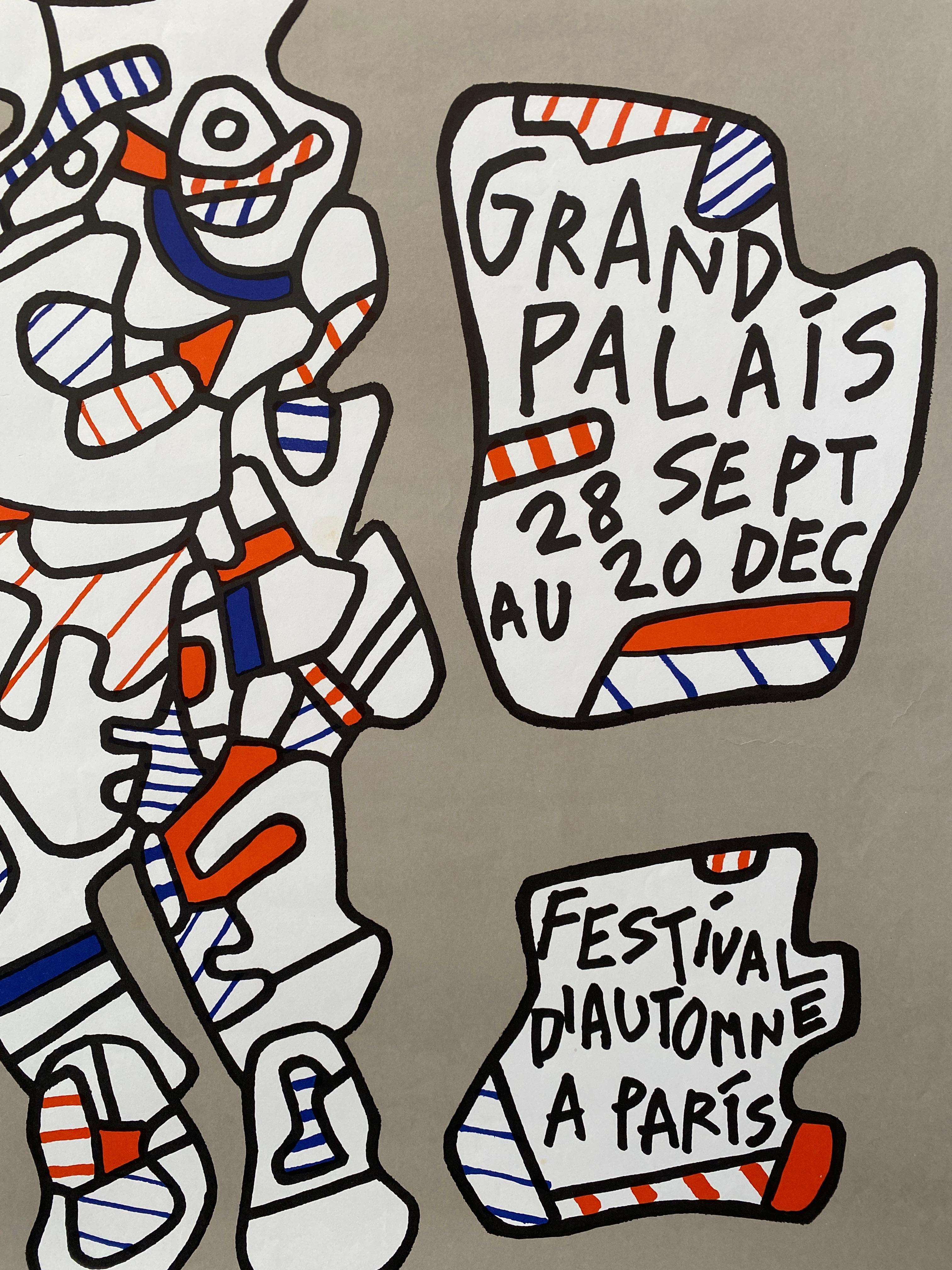 Jean Dubuffet, 'Festival D'automne a Paris' Original Vintage Exhibition Poster im Angebot 1