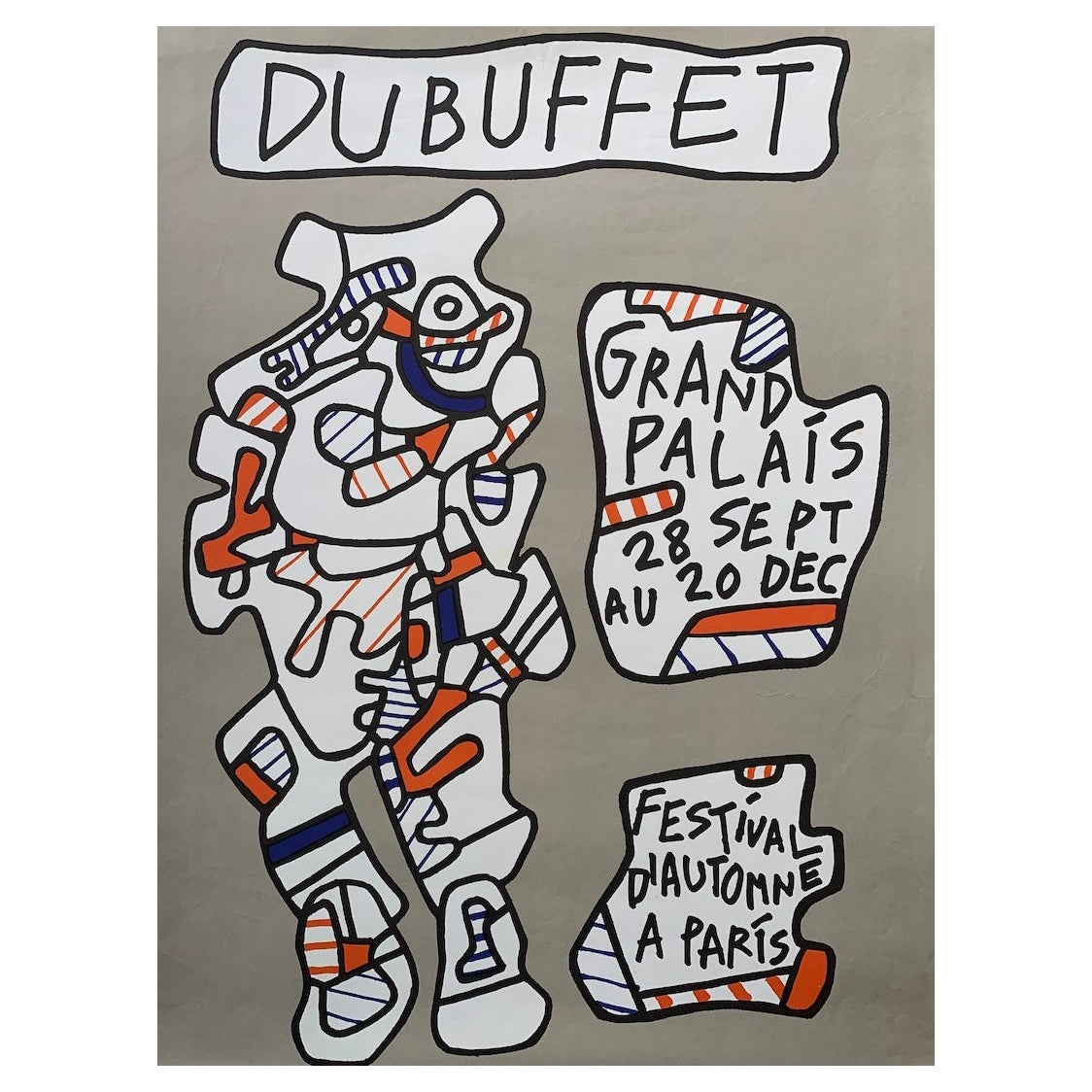 Jean Dubuffet, 'Festival D'automne a Paris' Original Vintage Exhibition Poster