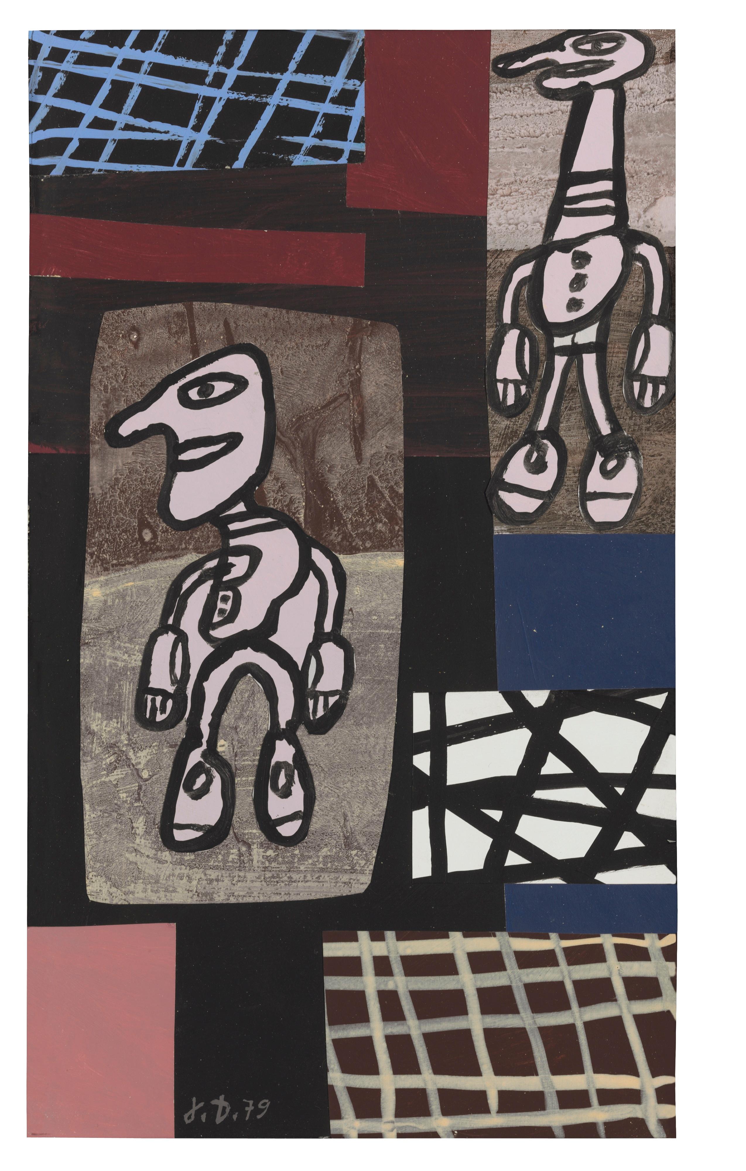 Séjour et sorties - Mixed Media Art by Jean Dubuffet