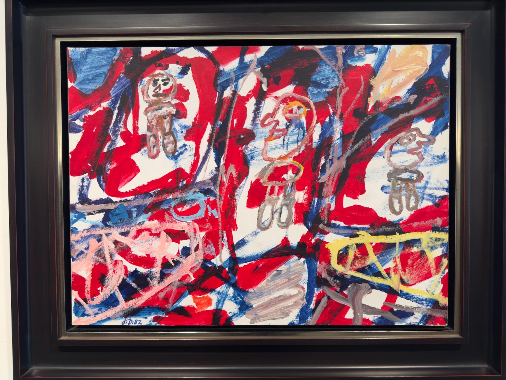 Site avec 2 personnages - Painting by Jean Dubuffet