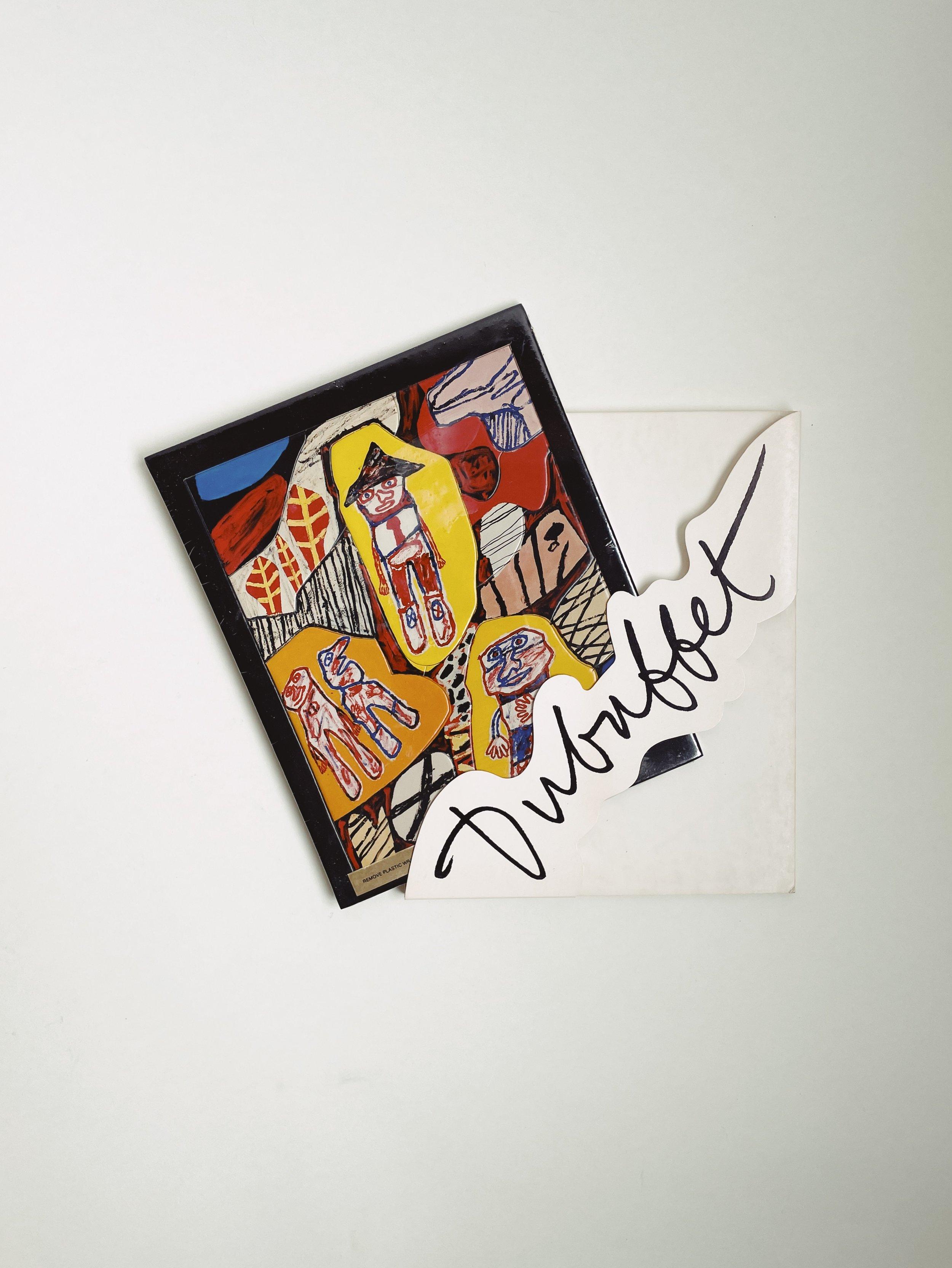 Jean Dubuffet jigsaw puzzle announcement and exhibition catalog from the Pace Gallery, New York. Produced in conjunction with the Partitions / Psycho-Sites exhibit which ran from December 1982 to January 1983. This rare piece is exceptionally