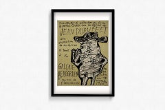 1960 exhibition poster at Galerie Berggruen in Paris by Jean Dubuffet