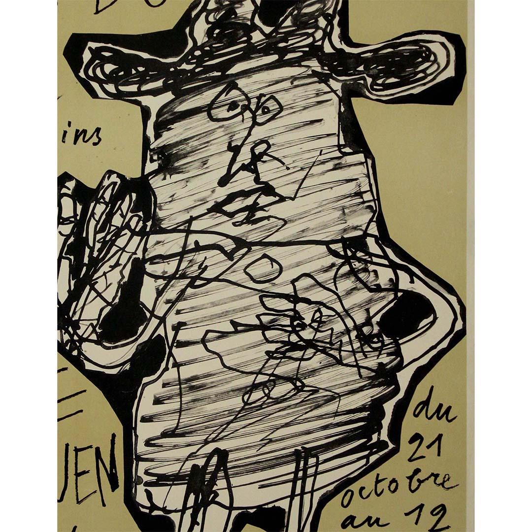 Manifesto della mostra del 1960 alla Galerie Berggruen di Parigi di Jean Dubuffet in vendita 2