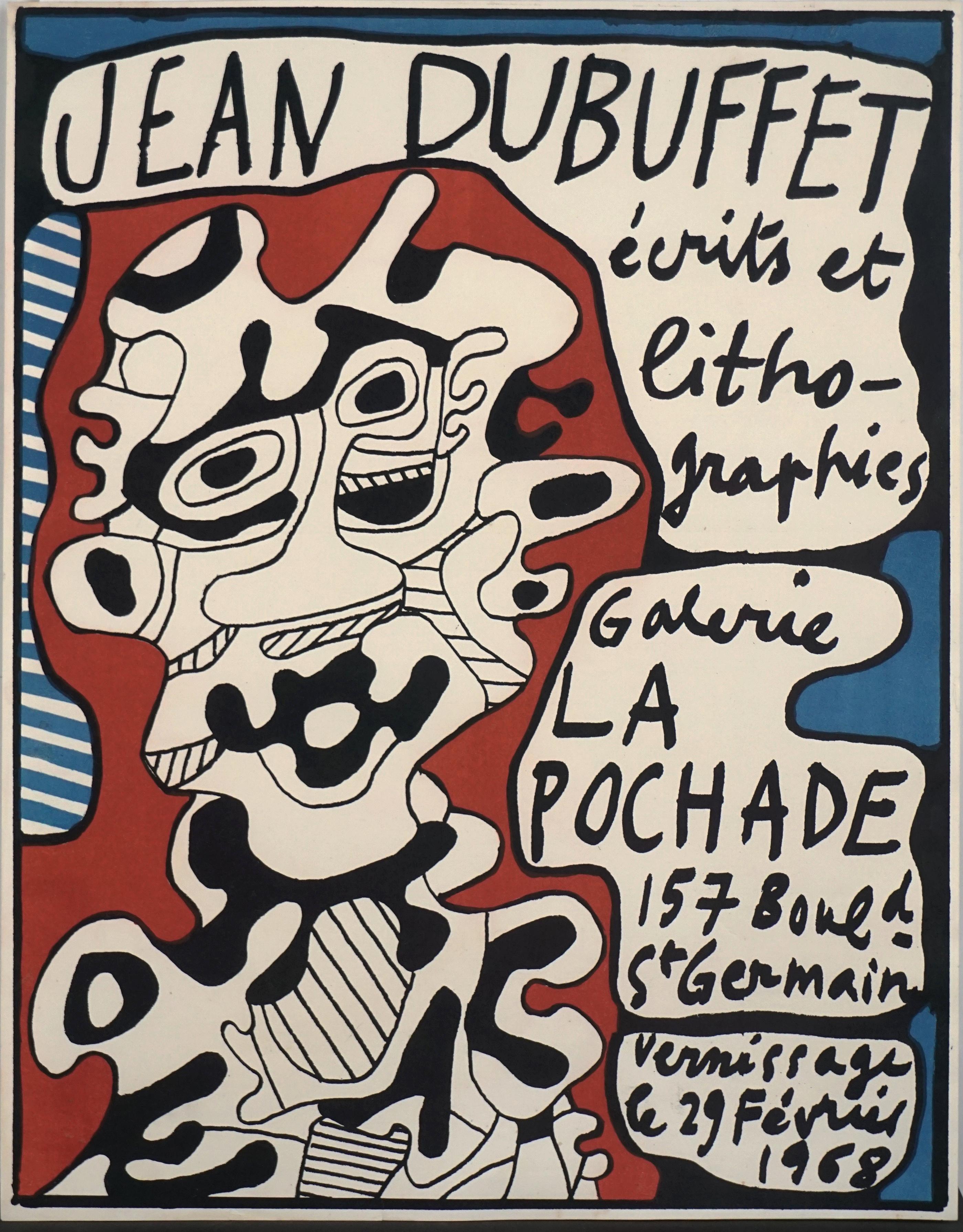 Jean Dubuffet Abstract Print - 1968 Jean Duffet Ecrits et Lithographies - Galerie La Pochade 