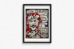 1968 original poster by Jean Dubuffet - Ecrits et lithographies in Paris