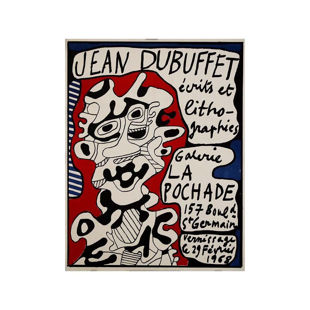 1968 original poster by Jean Dubuffet - Ecrits et lithographies in Paris For Sale 3