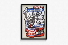 1973 original poster by Jean Dubuffet Coucou Bazar at the Grand Palais in Paris