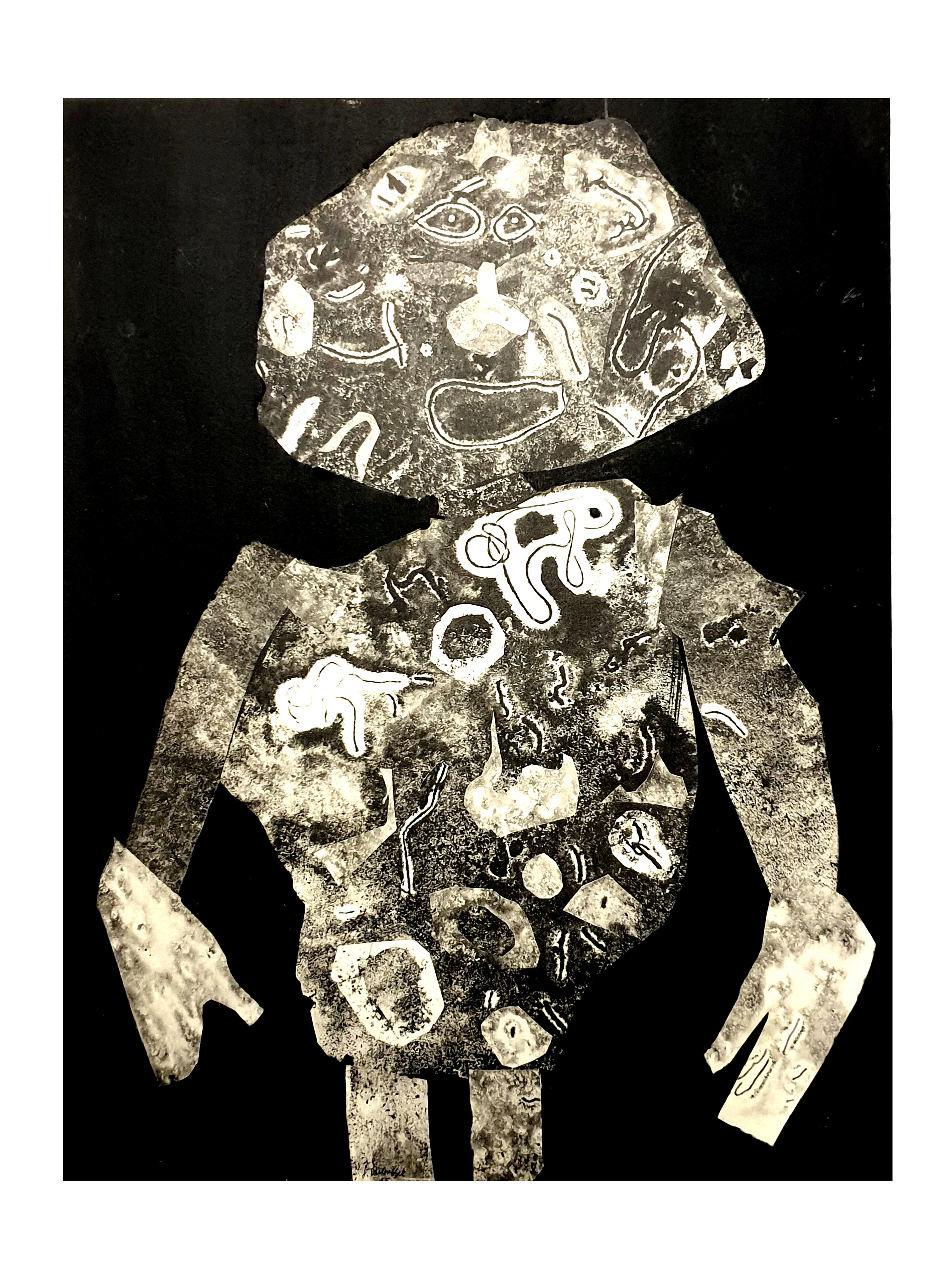 nach Jean Dubuffet - Mann - Pochoir
1956
Abmessungen: 32 x 25 cm 
Ausgabe: G. di San Lazzaro.
Aus der Kunstzeitschrift XXè siècle
Unsigniert und nicht nummeriert wie ausgestellt
