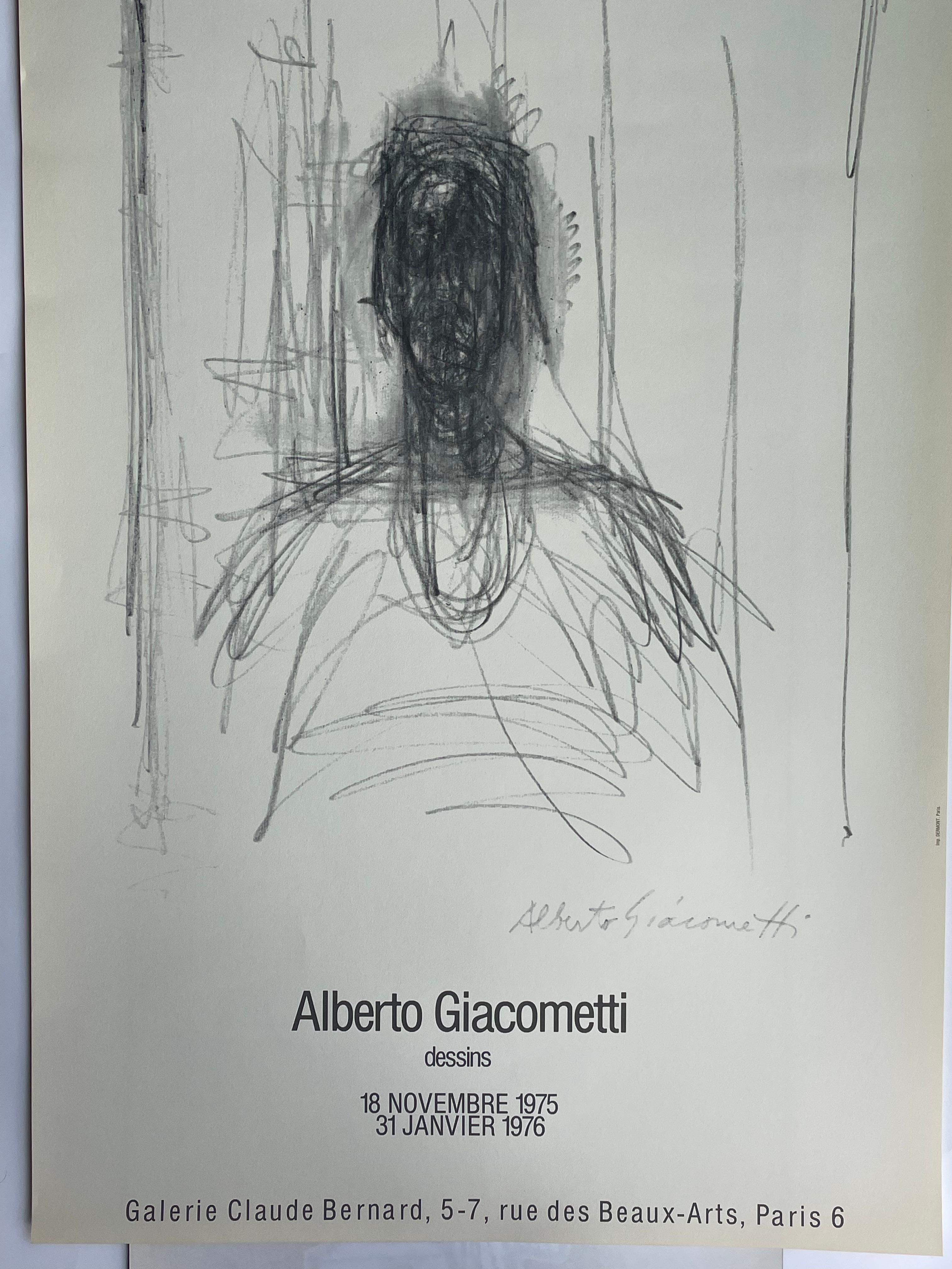 Alberto Giacometti, raro cartel original de época en venta 3