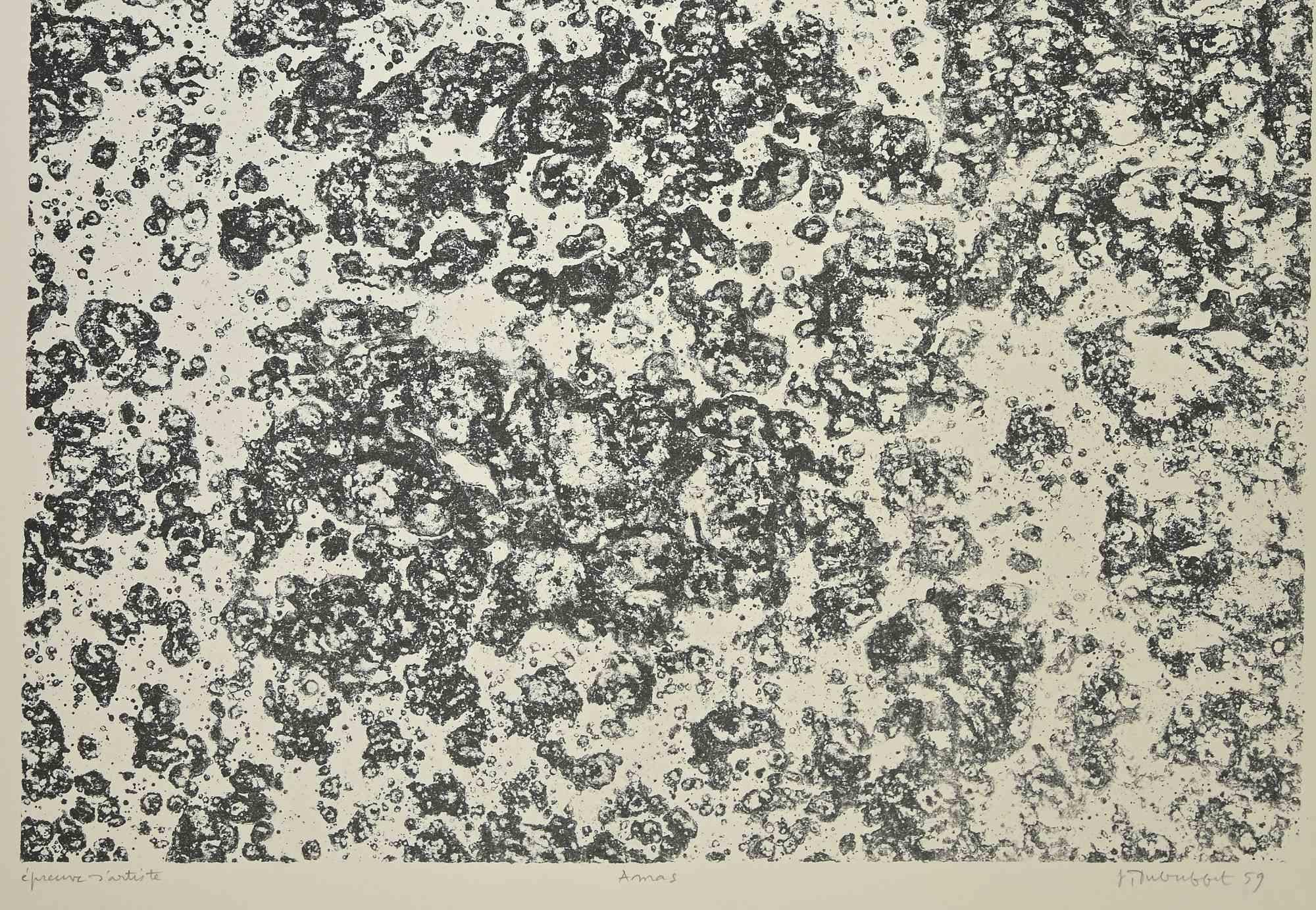 Amas - Litografia di Jean Dubuffet - 1959 in vendita 1