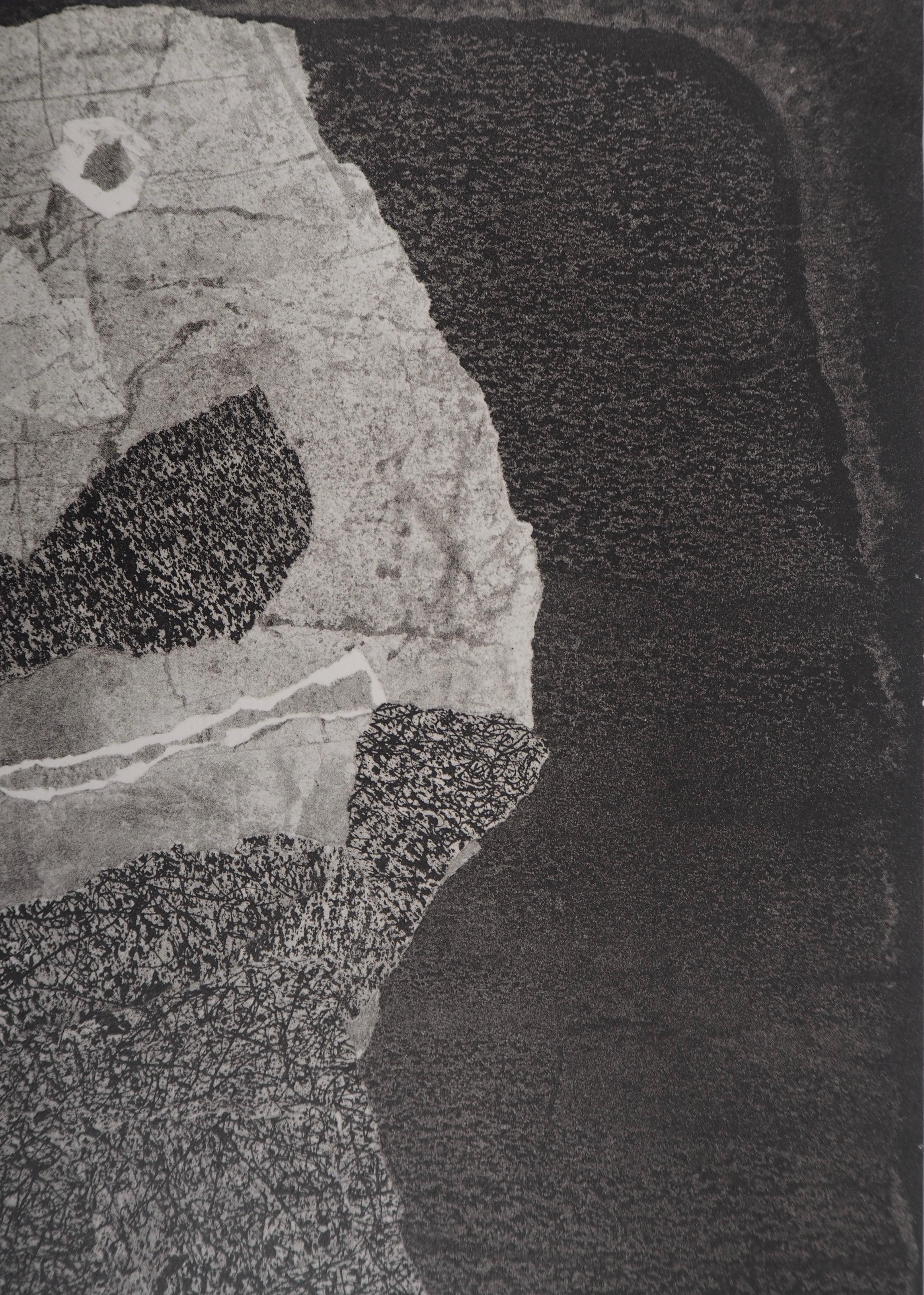 Barbe des Perplexités, Société internationale d'art XXe siècle - Black Figurative Print by Jean Dubuffet