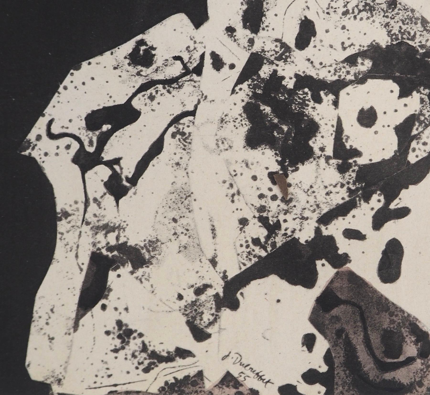 Composition, Société internationale d'art XXe siècle - Black Figurative Print by Jean Dubuffet