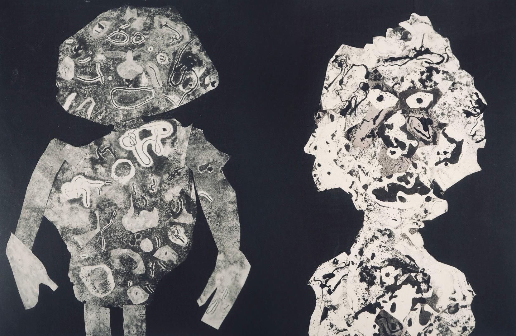 Jean Dubuffet Figurative Print - Le maître de cérémonie, Composition, Société internationale d'art XXe siècle