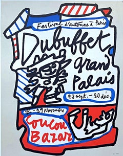 Coucou Bazar al Grand Palais, Parigi, 1973 manifesto originale di Jean Dubuffet