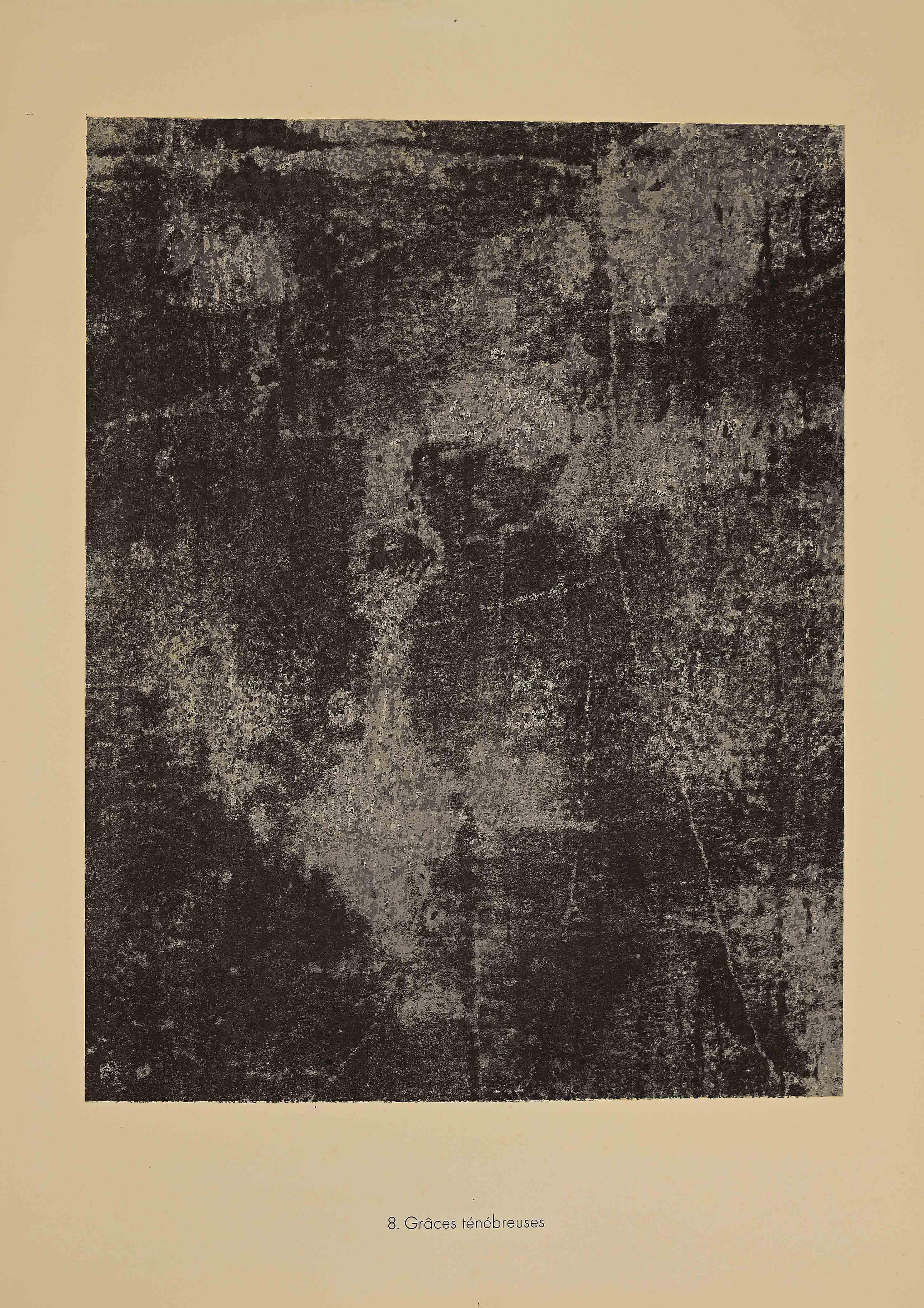Graces ténébreuses is an original B/W lithograph on watermarked paper "Arc". Abstract composition by the French artist Jean Dubuffet. From the album of "Anarchiste" (1953-1959). 
In excellent conditions.

Referements: Cat. Silkeborg n° 492 / Cat. S.