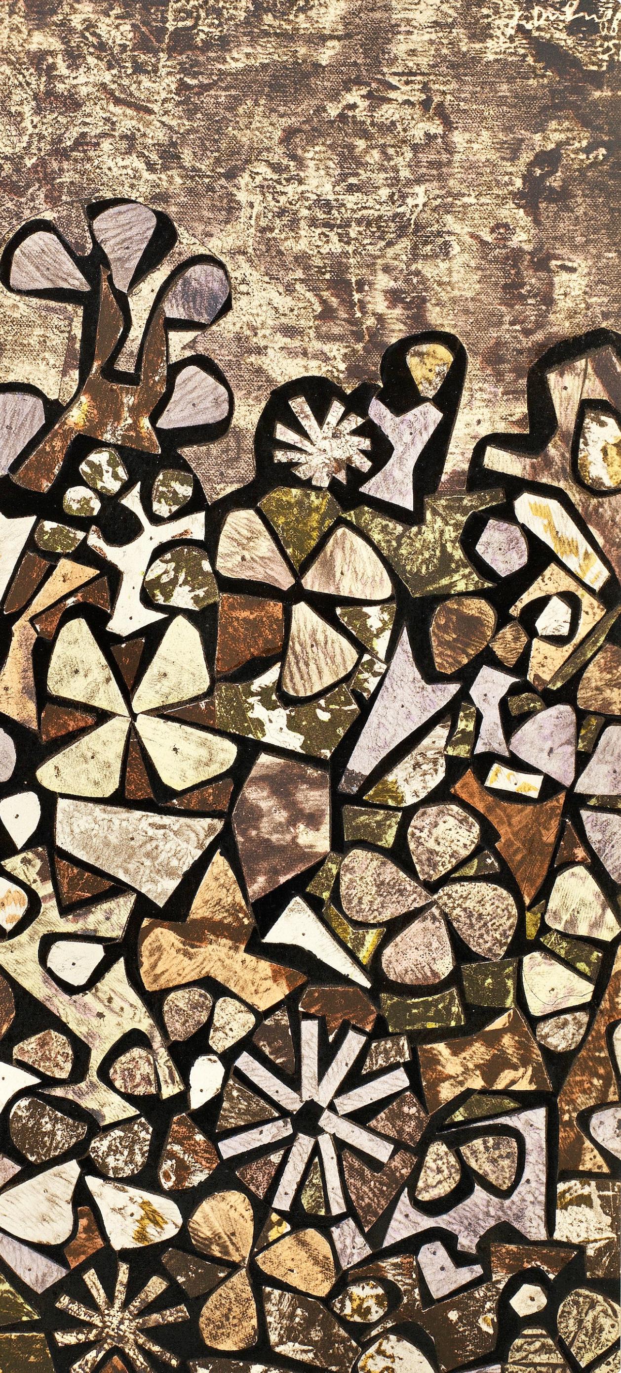 Jardin de quite-vite, Société internationale d'art XXe siècle - Landscape Print Marrone di Jean Dubuffet