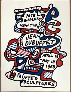 Affiche de la galerie Jean Dubuffet Pace des années 1960 (impressions de Jean Dubuffet)