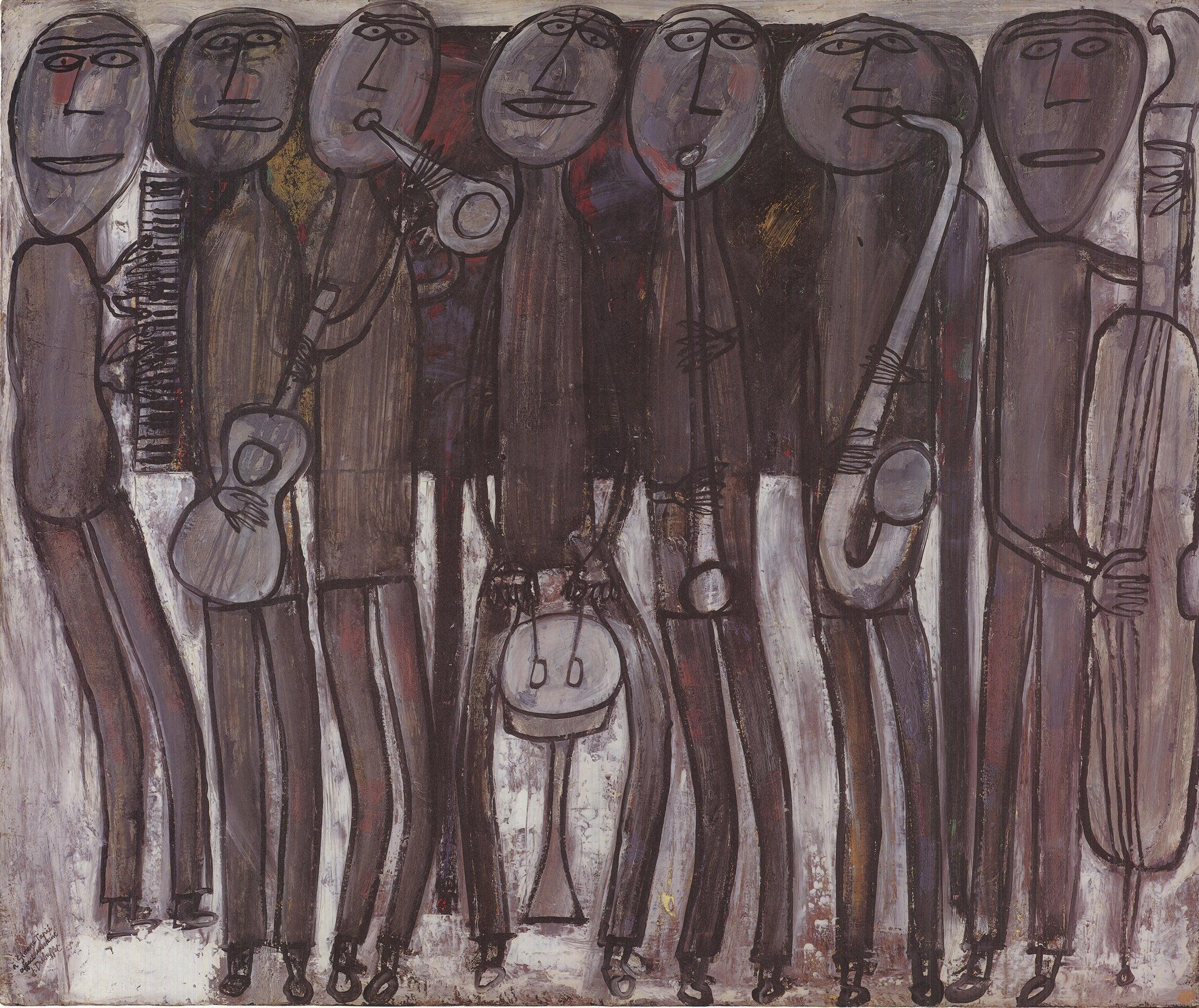 Jean Dubuffet  'New Orleans Jazz Band (No Text)' 1990 For Sale 1