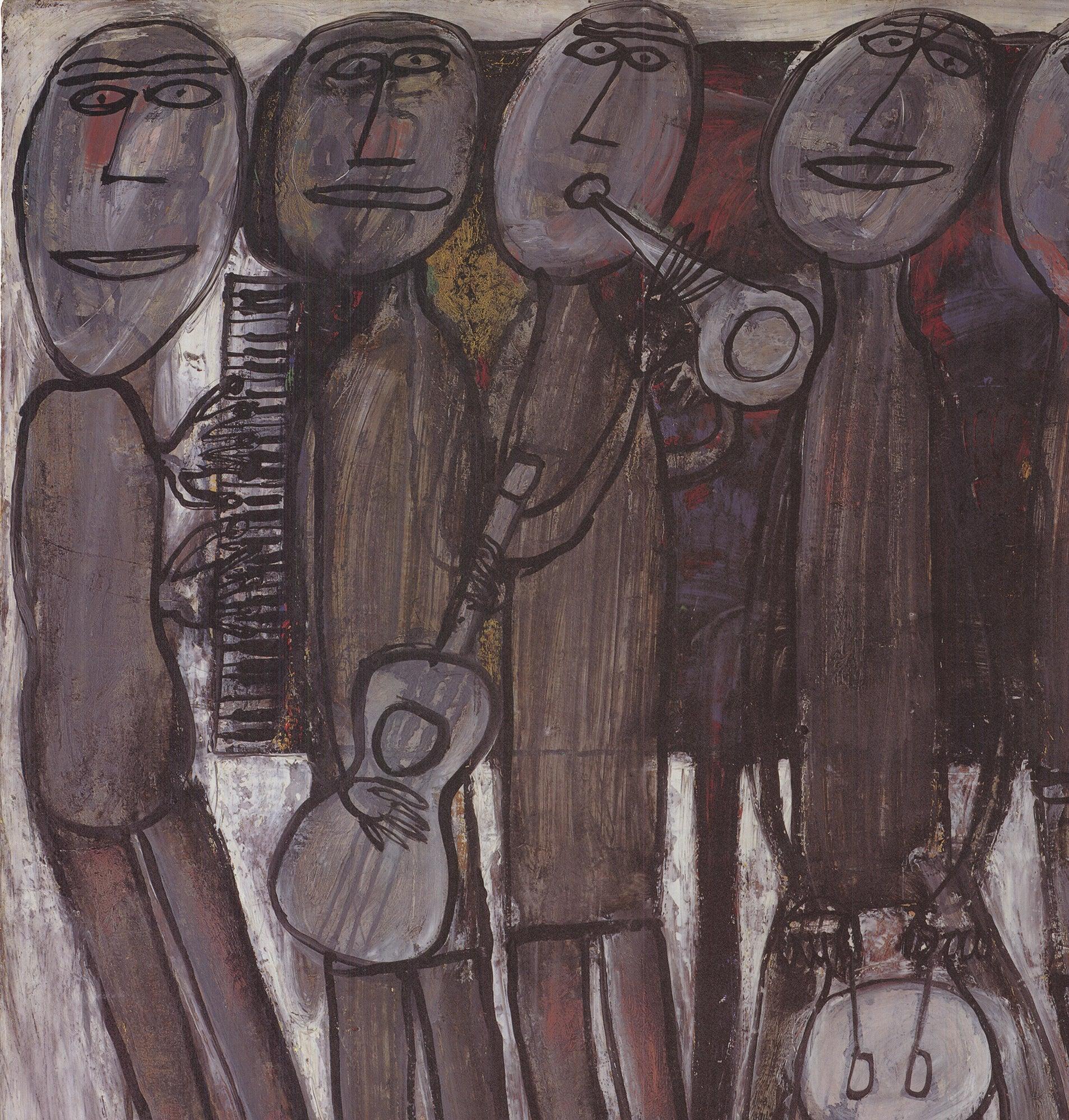 Jean Dubuffet  'New Orleans Jazz Band (No Text)' 1990 For Sale 2