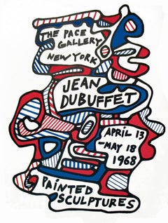 Jean Dubuffet, Sculptures peintes, 1968, Lithographie