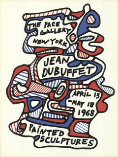 Jean Dubuffet Painted Sculptures at Pace Gallery-Lithograph-Vintage
