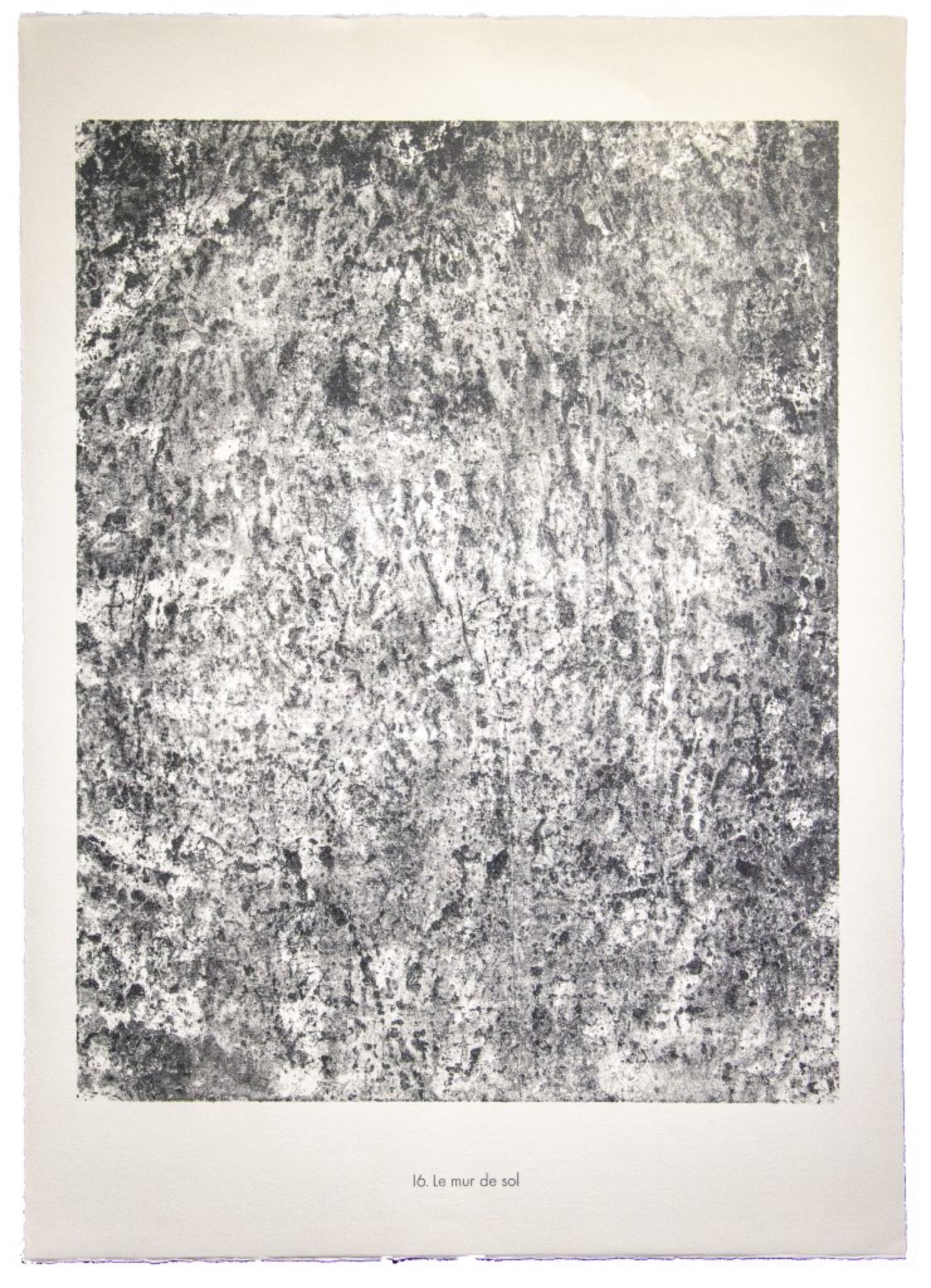 Le mur de sol is an original lithograph. Abstract composition by the French artist Jean Dubuffet. 
From the album of "Sols, Terres" (1953-1959). In excellent conditions.

Reference: Cat. Silkeborg n° 357/ Cat. S. Webel n°560. 

Image Dimensions: