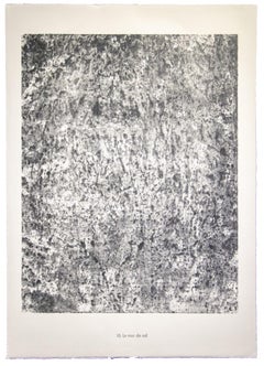 Le Mur de Sol - Lithographie originale de Jean Dubuffet - 1959