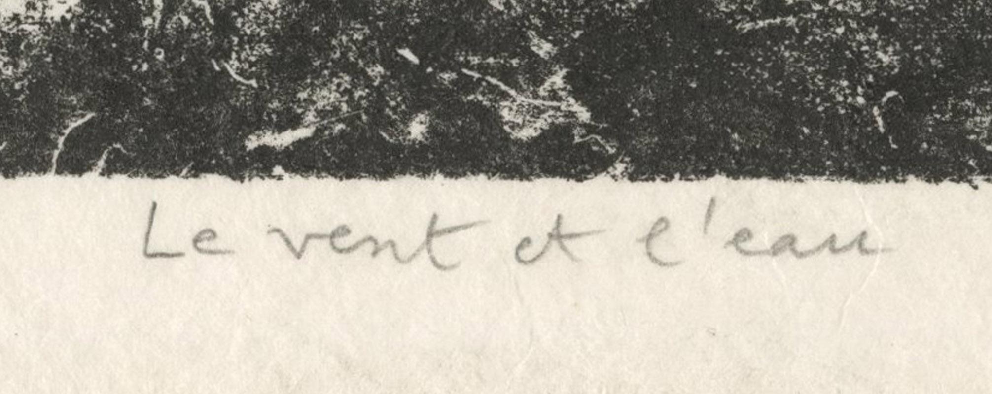 Der Schlot und das Wasser (Schwarz), Abstract Print, von Jean Dubuffet