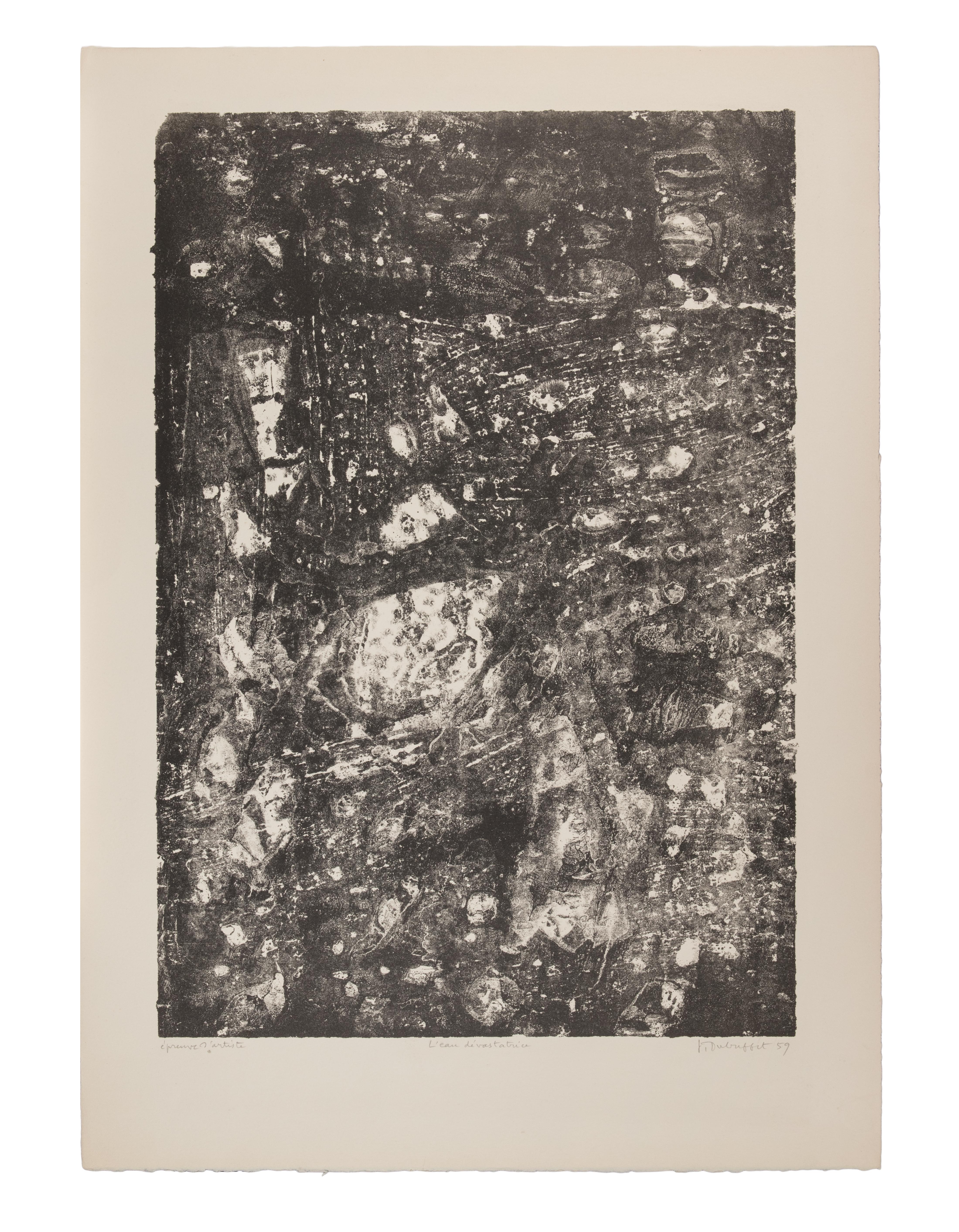 L'Eau Dévastatrice - Litografía de Jean Dubuffet - 1959 en venta 4