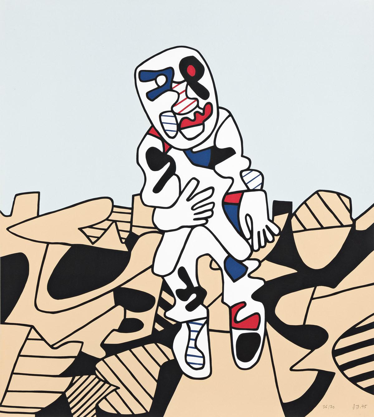 Jean Dubuffet Abstract Print - Marche en Campagne