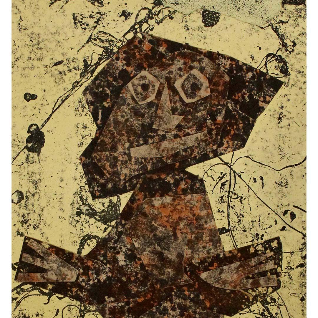 Original-Ausstellungsplakat von 1961 von Jean Dubuffet - Homme Abstrait im Angebot 2