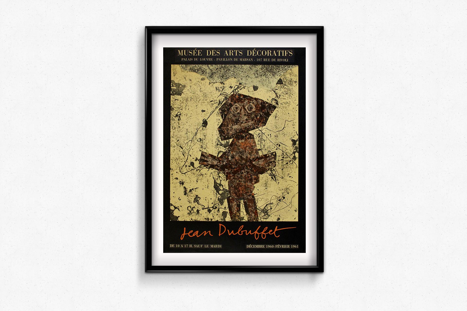 Original-Ausstellungsplakat von 1961 von Jean Dubuffet - Homme Abstrait im Angebot 3