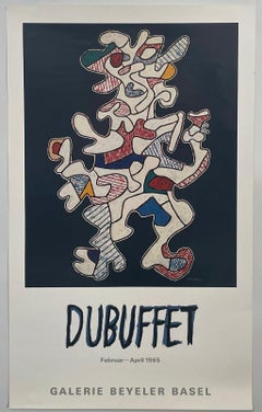 Original Vintage Poster Jean Dubuffet Gallery Exhibition Galerie Beyeler Basel