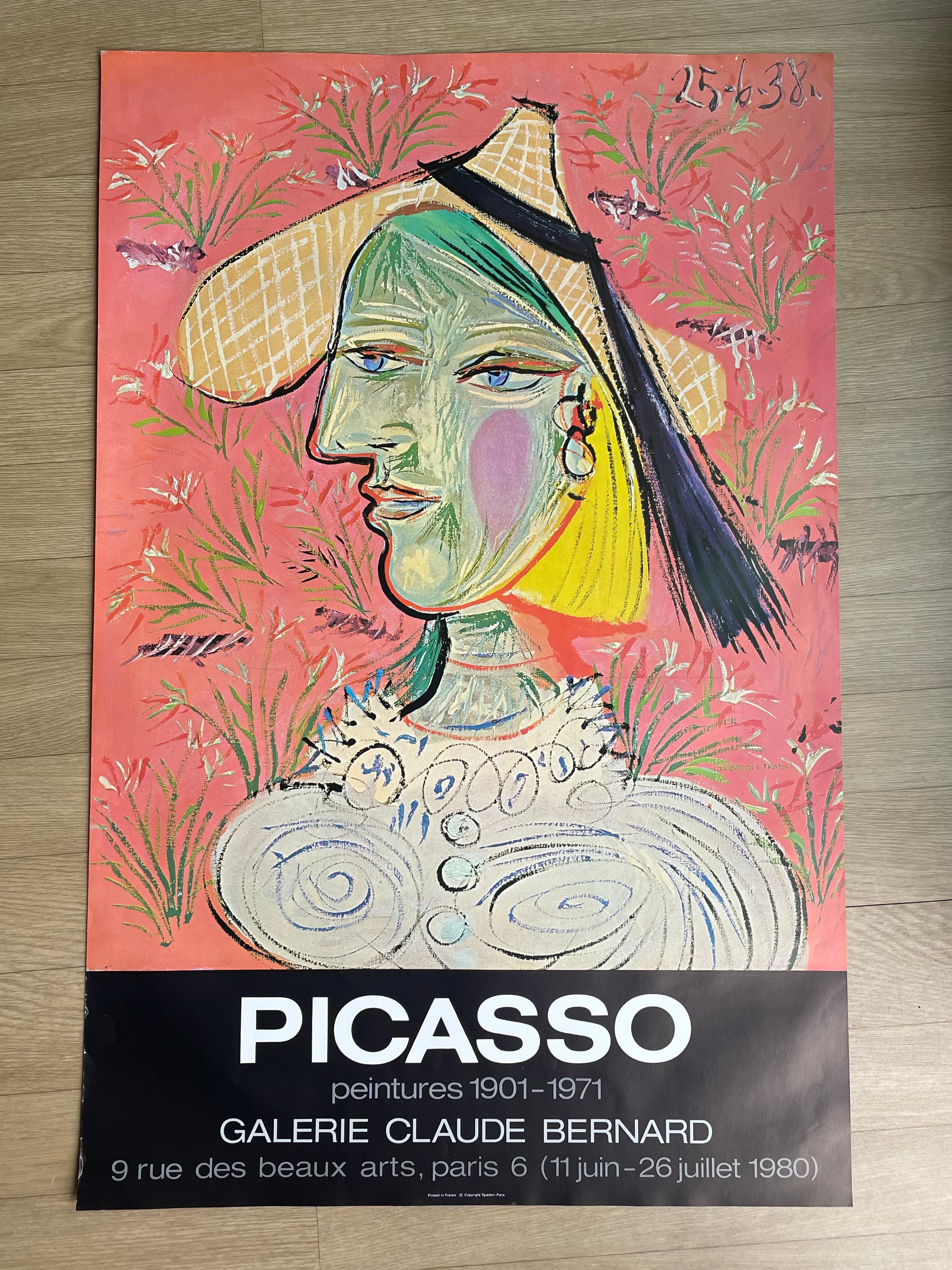 Pablo Picasso, seltenes Originalplakat im Vintage-Stil im Angebot 3