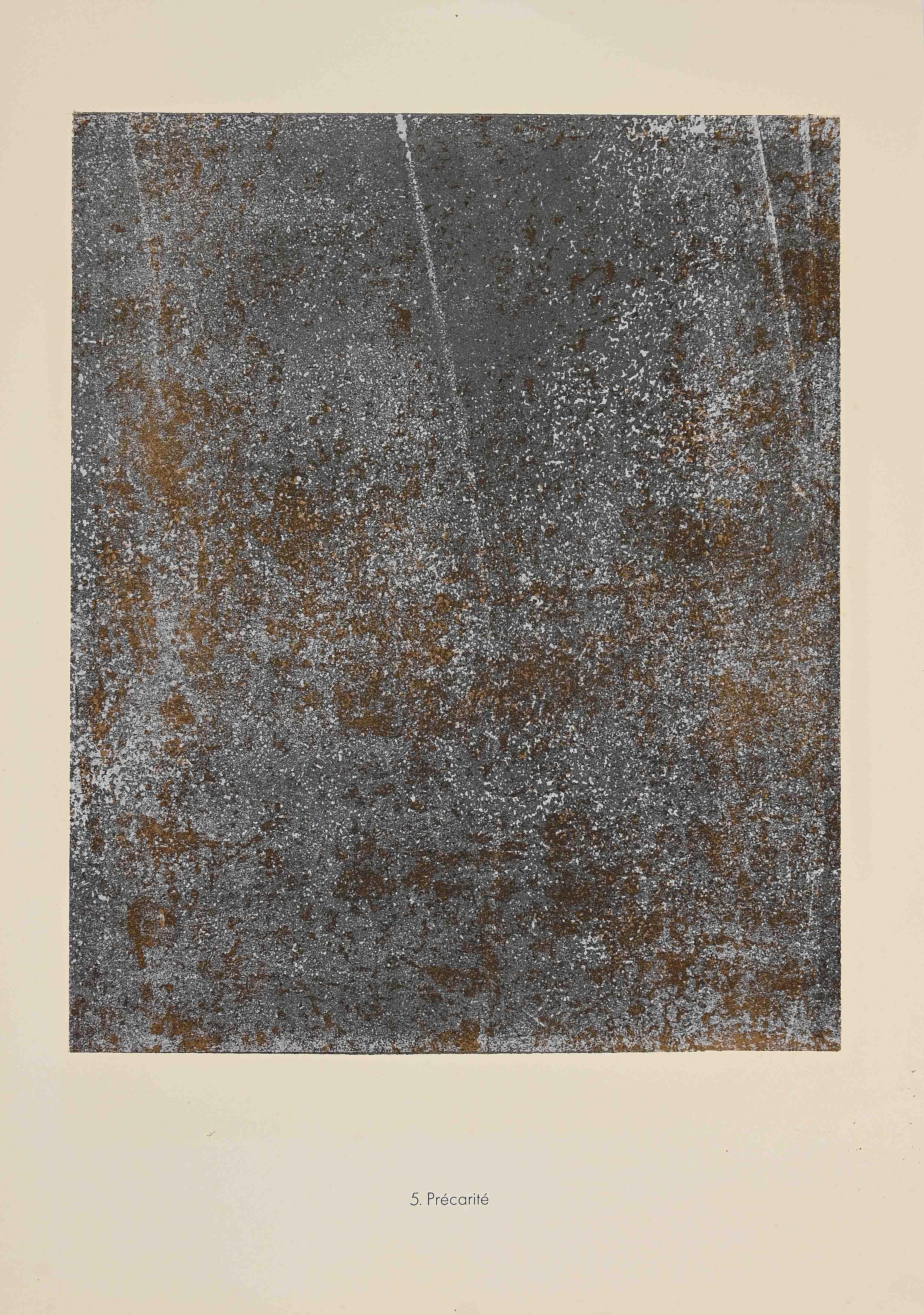 Precarite is an original lithograph on watermarked paper "Arc". Abstract composition by the French artist Jean Dubuffet. From the album of "Anarchitecte" (1953-1959). In excellent conditions.

Image Dimensions: 45 x 37 cm

Referements: Cat.