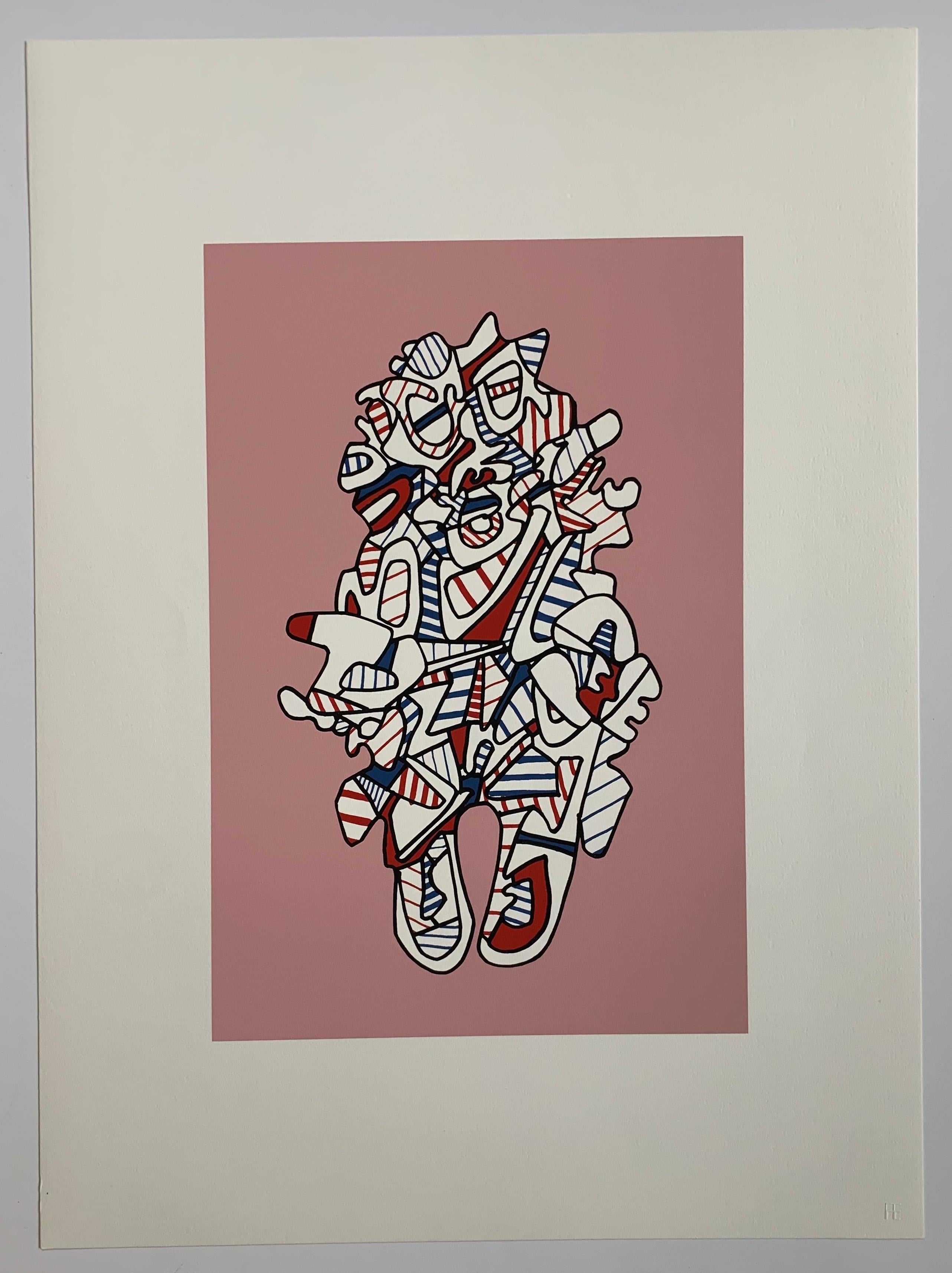 Presences fugaces  - set of 6 - Print by Jean Dubuffet