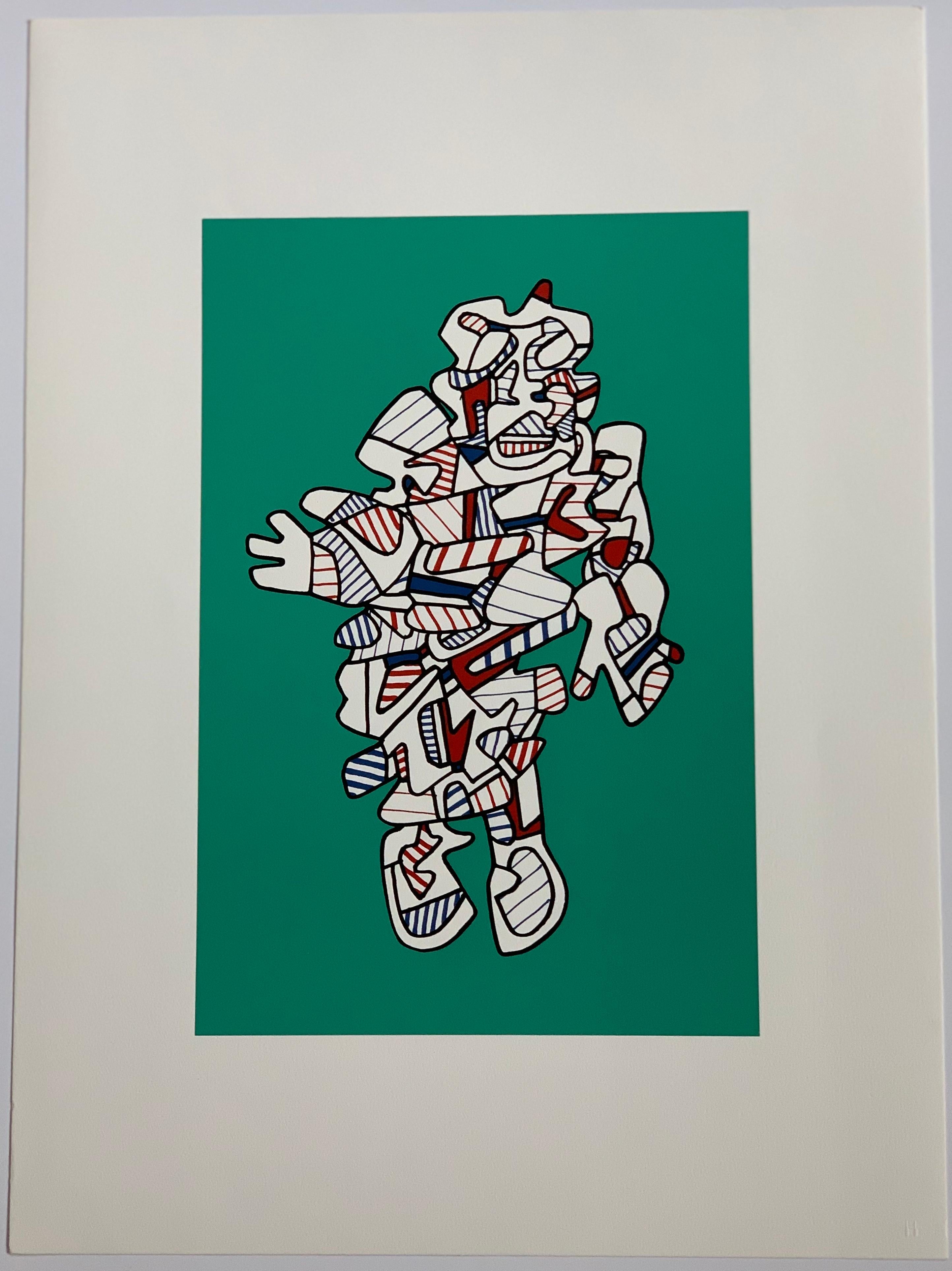 Presences fugaces  - set of 6 - Beige Abstract Print by Jean Dubuffet