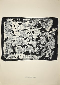 Original Lithographie „Burlesques“ von Jean Dubuffet, Silhouetten und Schnörkel – 1958