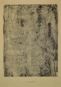 Texte Mouchetè II - Original Lithograph by Jean Dubuffet - 1959