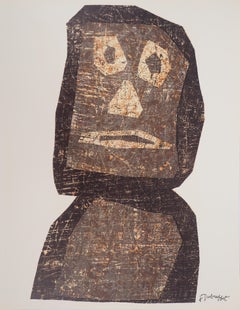Totem (Easter Island Moai) - Original lithograph