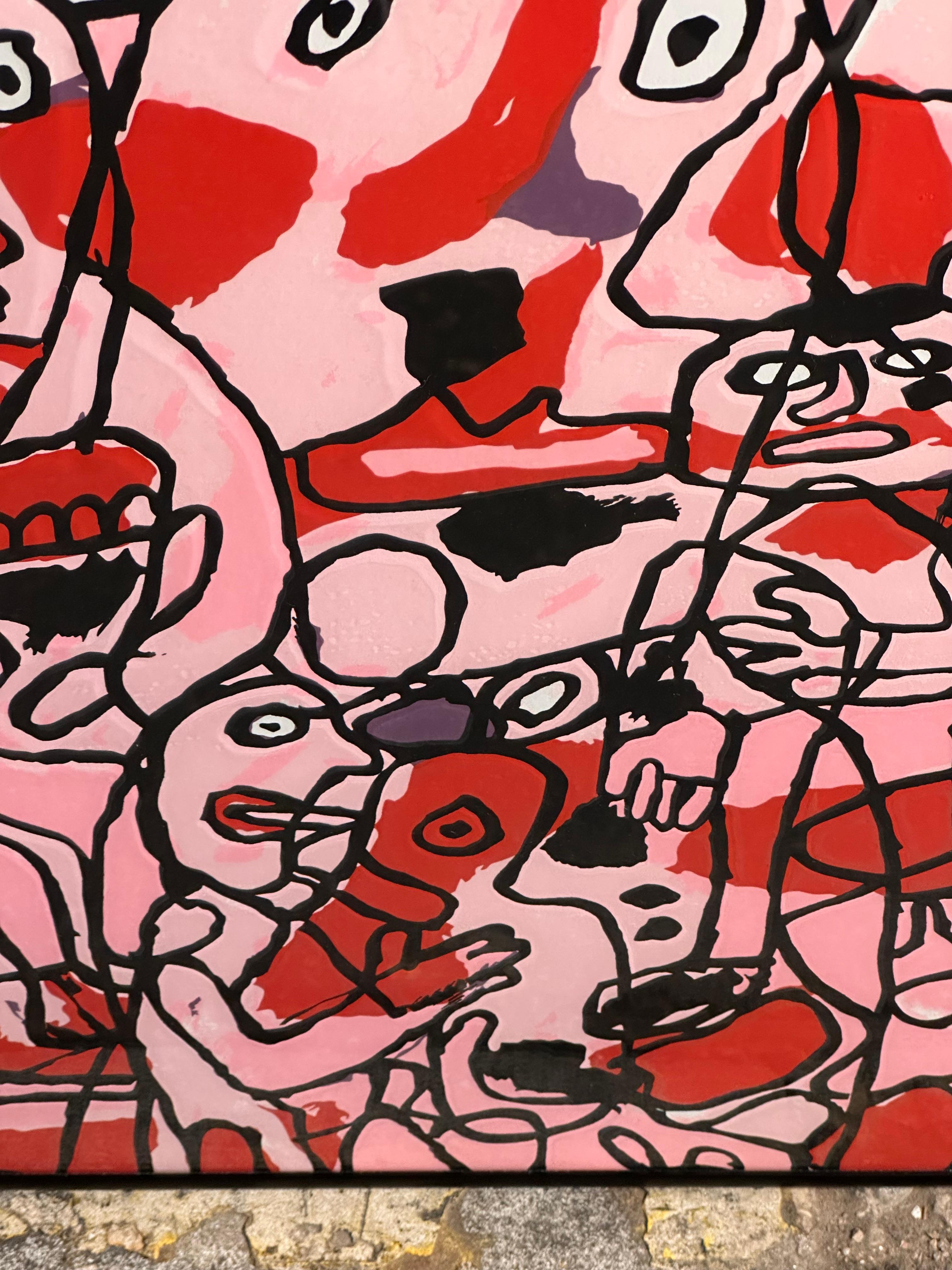 Jean Dubuffet Abstraktes Ausstellungsplakat, Siebdruck Serigraphie, Abstrakte Ausstellung (Moderne der Mitte des Jahrhunderts) im Angebot