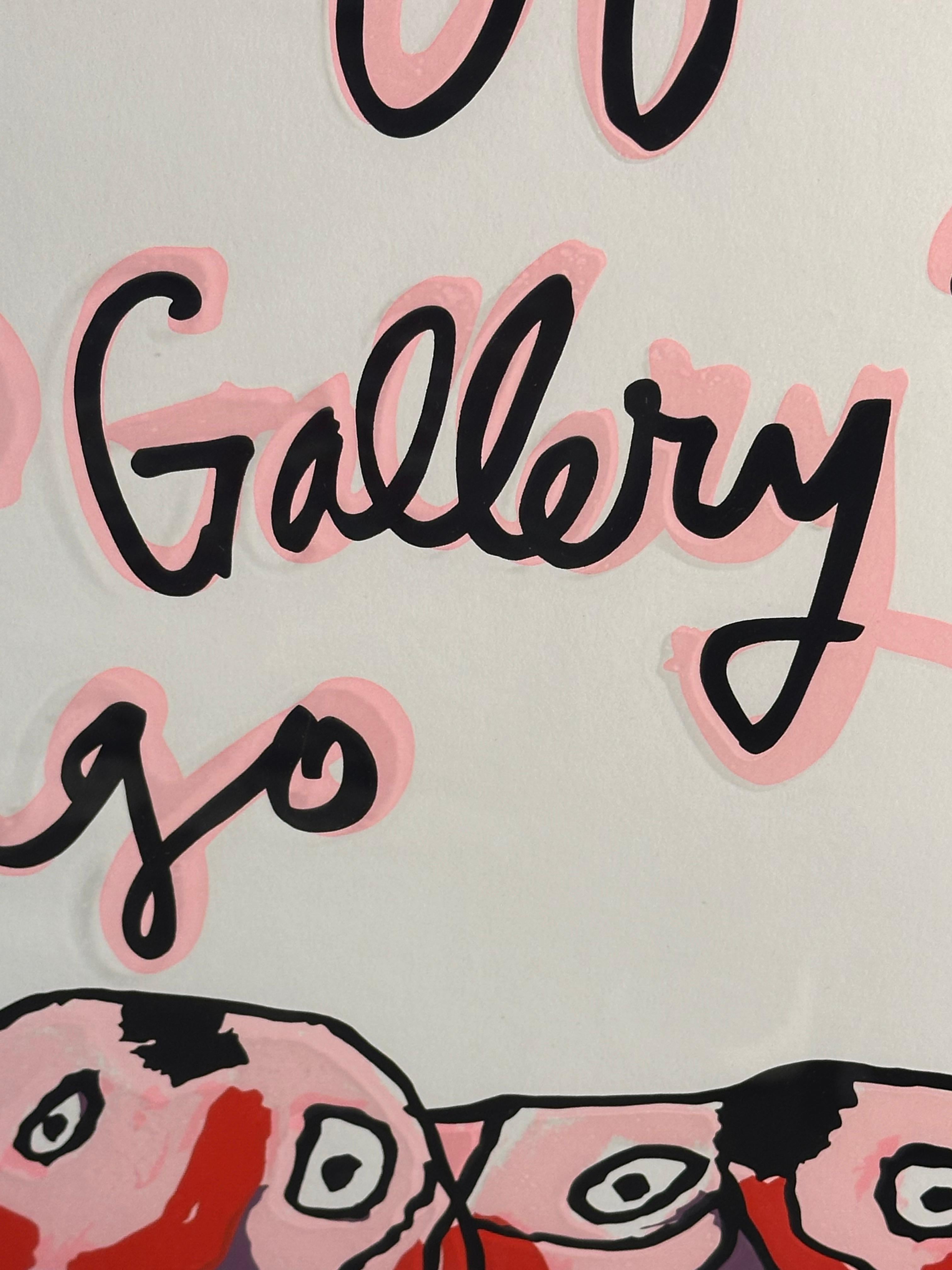 Jean Dubuffet Abstraktes Ausstellungsplakat, Siebdruck Serigraphie, Abstrakte Ausstellung im Zustand „Gut“ im Angebot in Skokie, IL