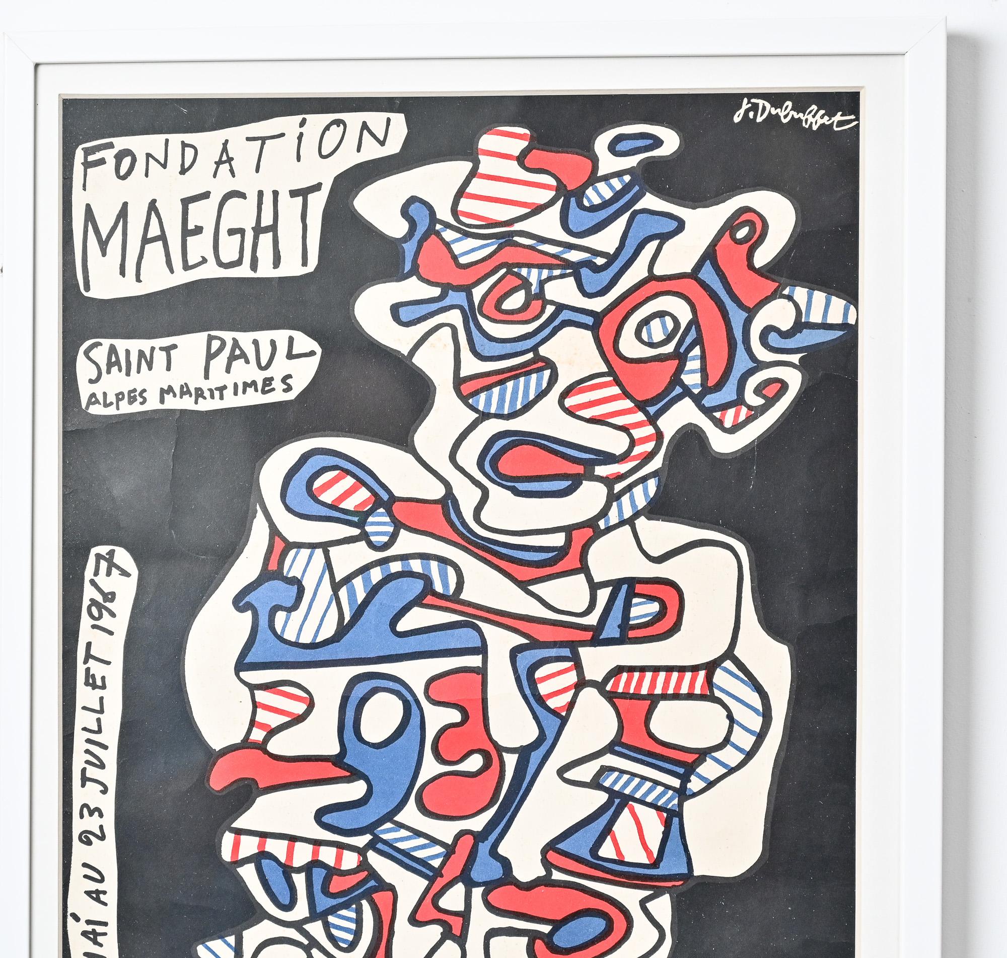 Jean Dubuffet vintage poster “10 ans d’art vivant 55 – 65” In Good Condition For Sale In Henley-on Thames, Oxfordshire