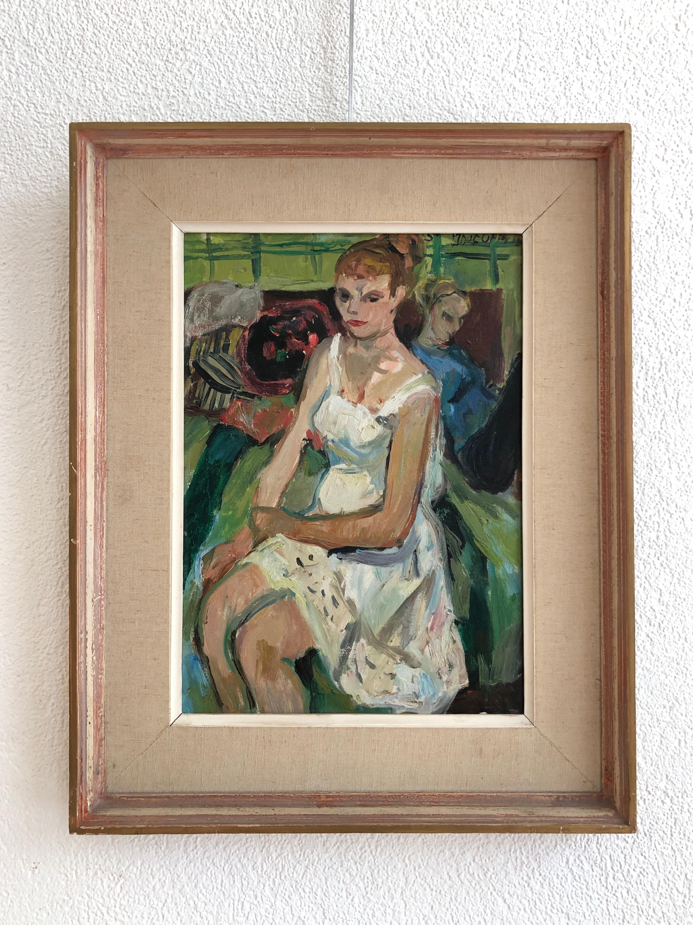 Ragazze - Painting di Jean Ducommun