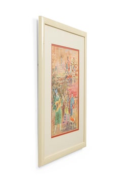 Jean Dufy French Mid-Century Painting named "Guitar Clown"