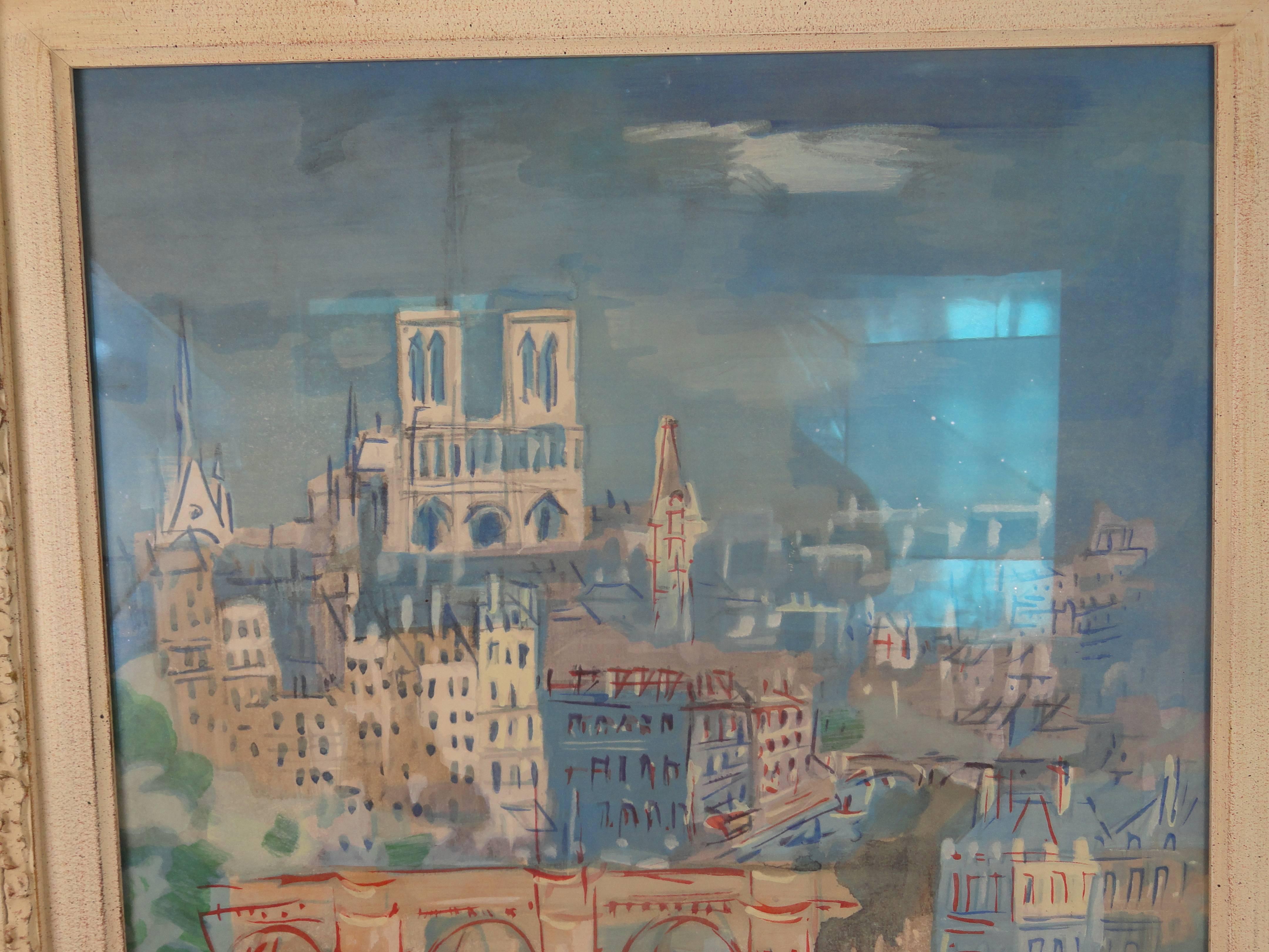 French Jean Dufy Lithograph For Sale
