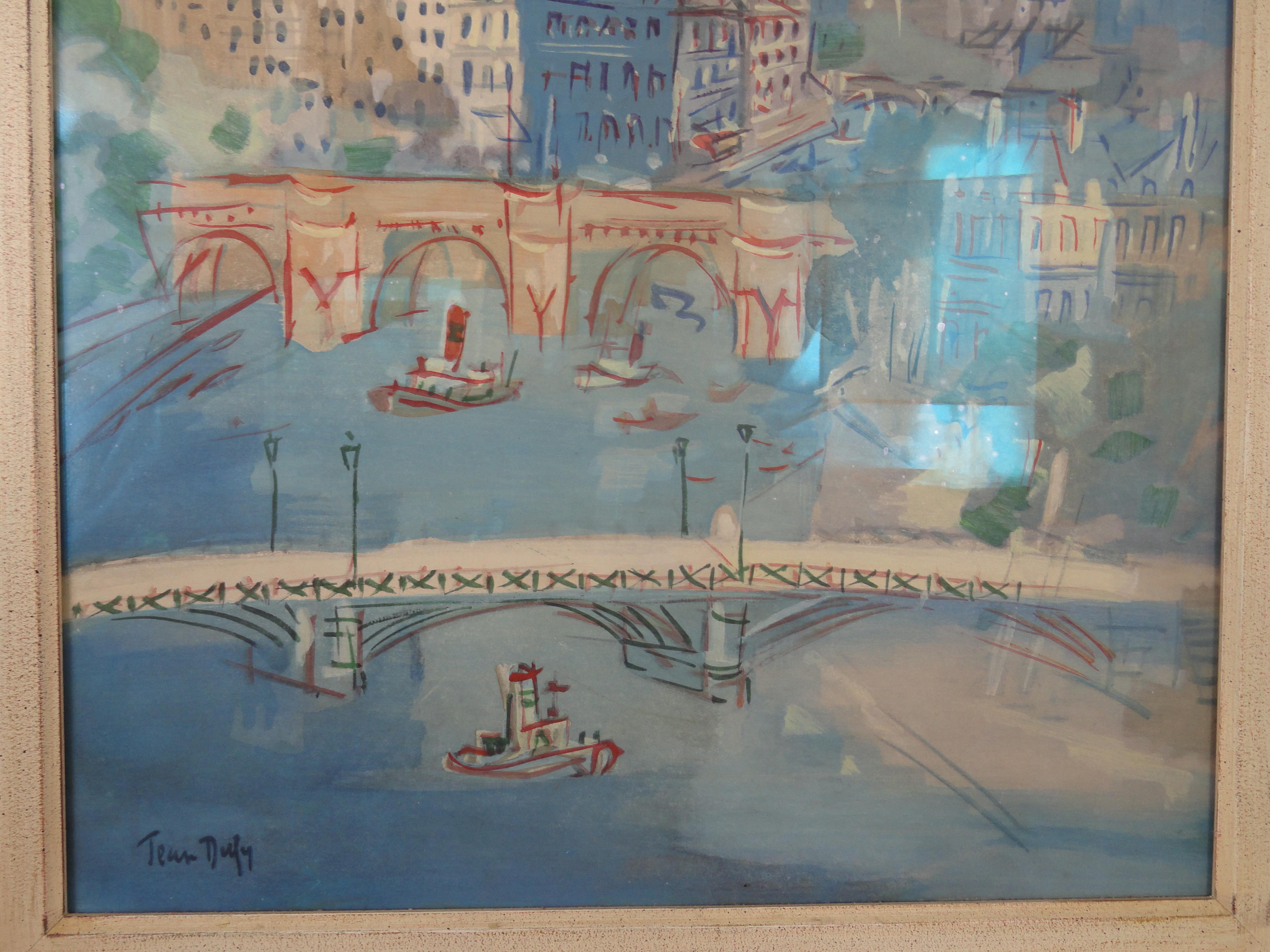 Jean Dufy Lithograph In Good Condition For Sale In West Palm Beach, FL