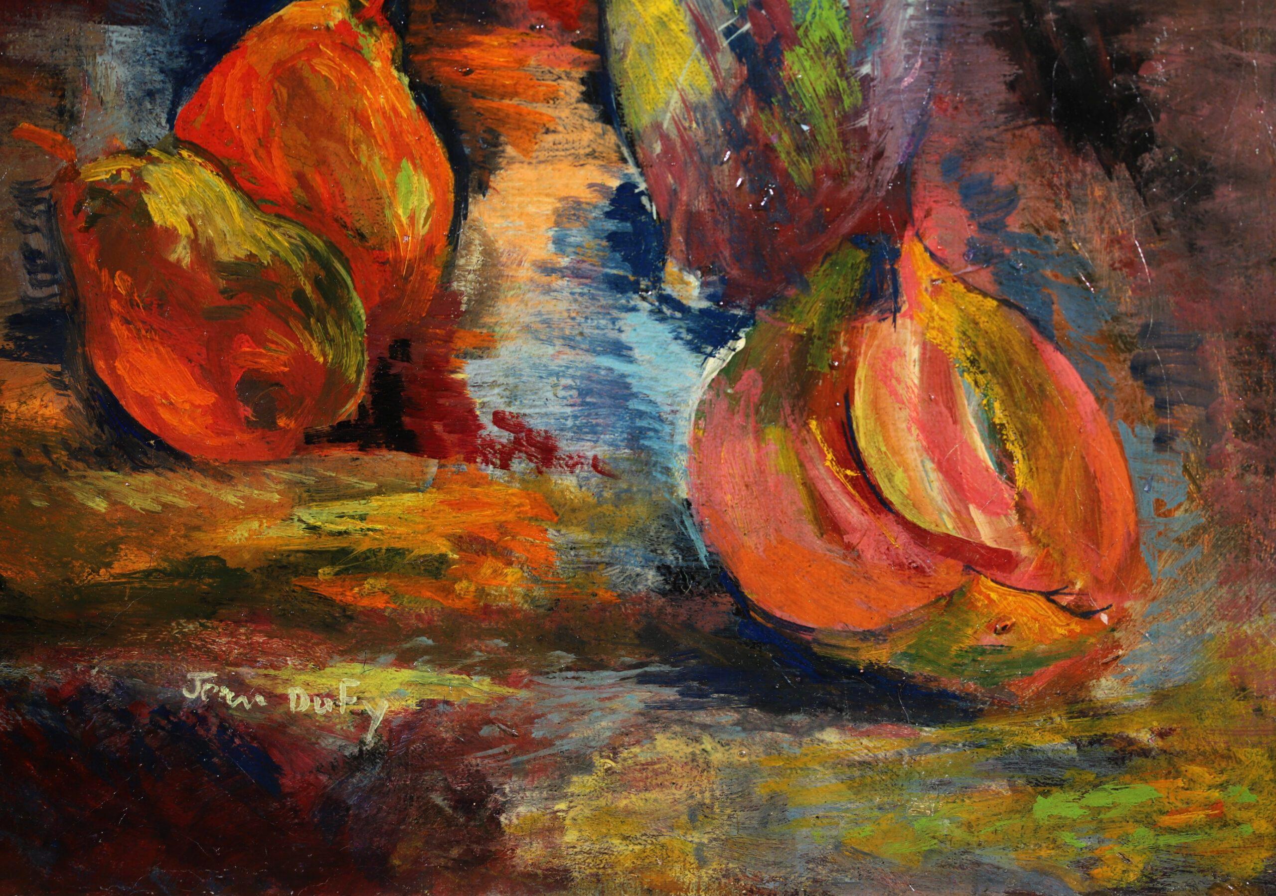Fleurs et Fruits – Postimpressionistisches Stillleben, Ölgemälde von Jean Dufy im Angebot 6