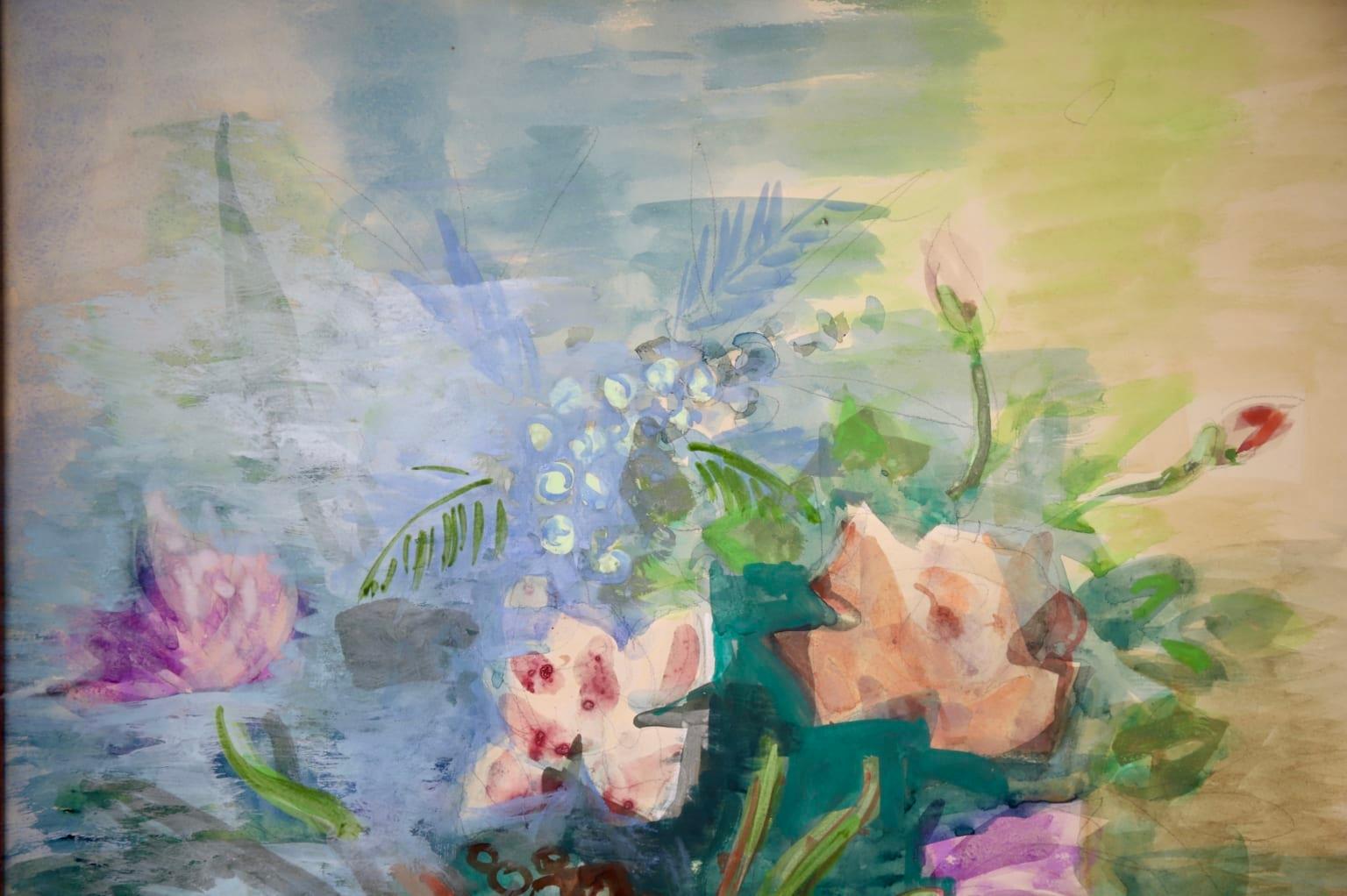 Flowers & Paintbrushes - Post Impressionist Watercolor, Still Life by Jean Dufy 7